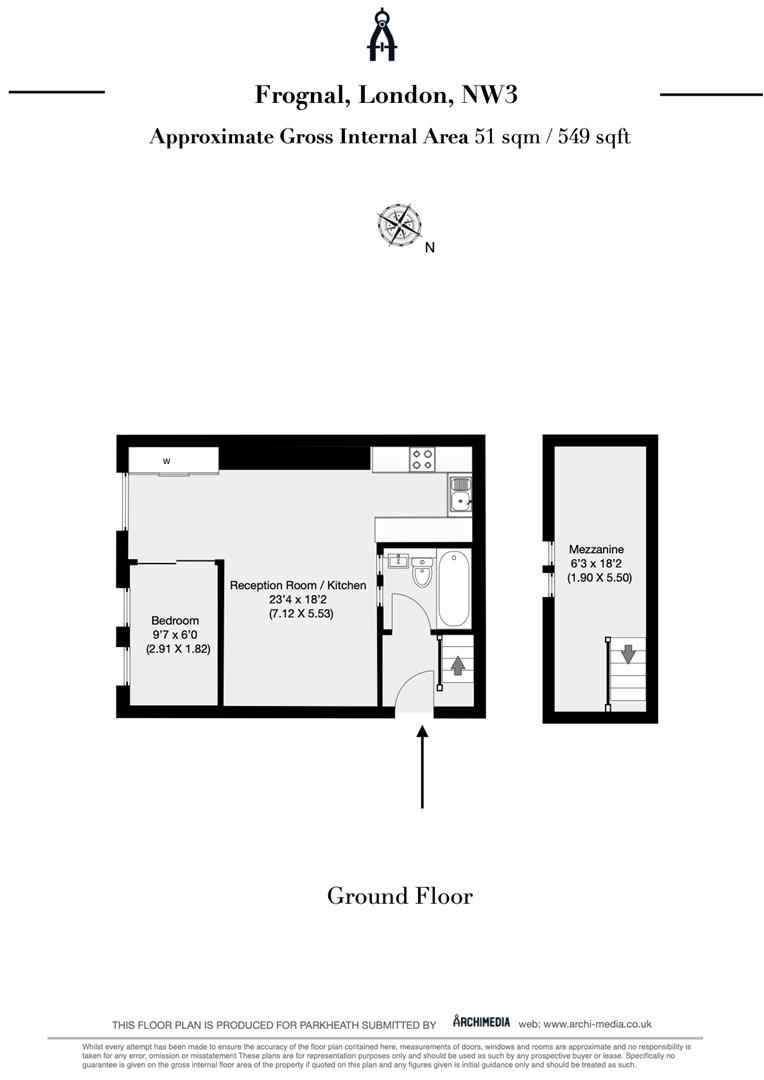 Flat 3, 21, Frognal, London floorplan
