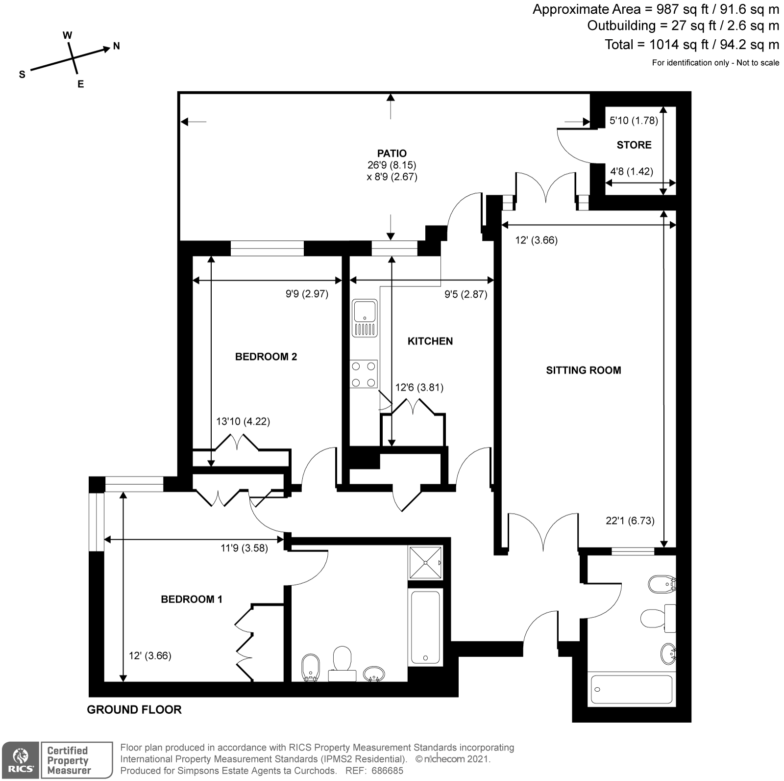 15, Carrington Place, Esher floorplan