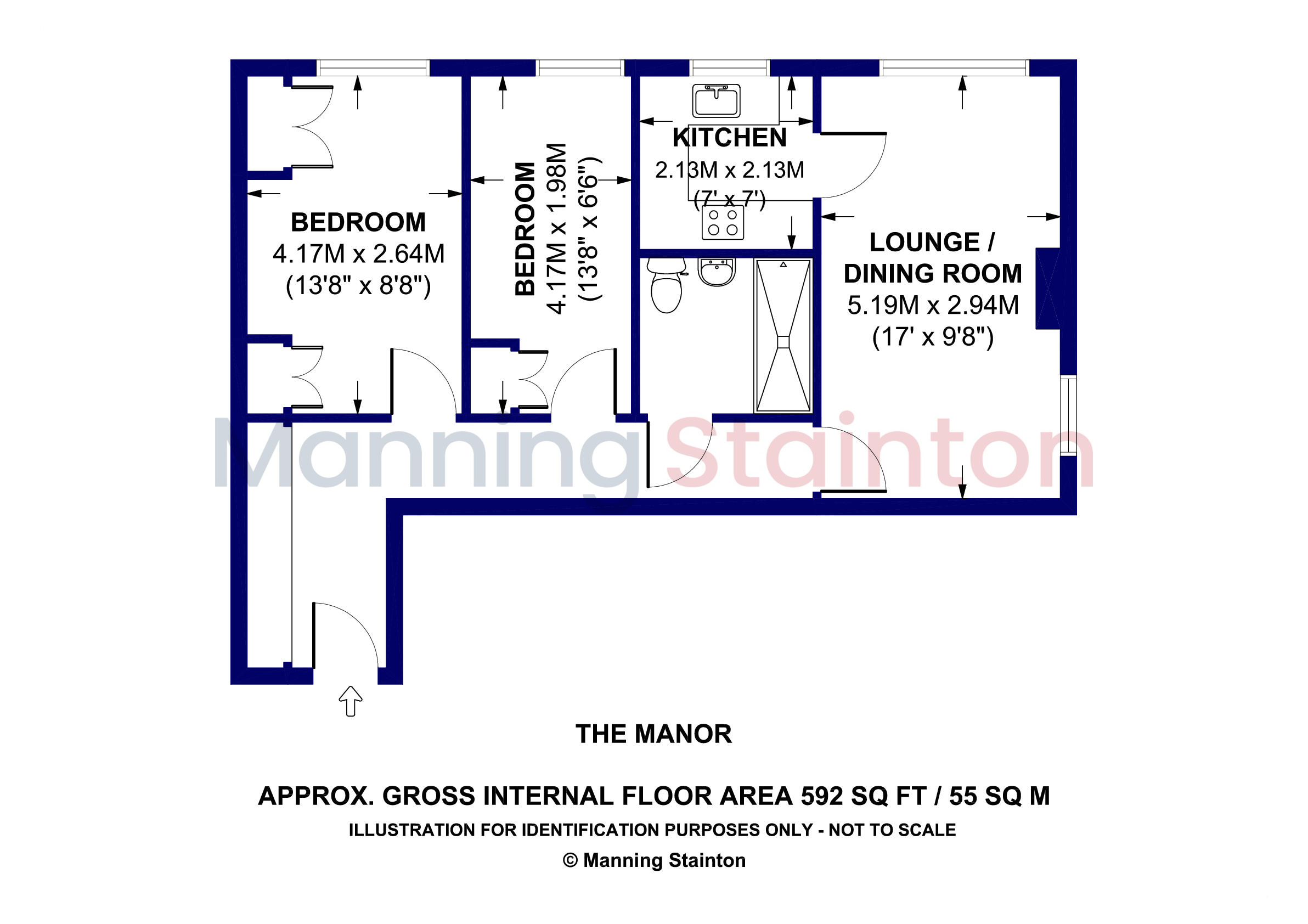 3, The Manor, Oakwood floorplan