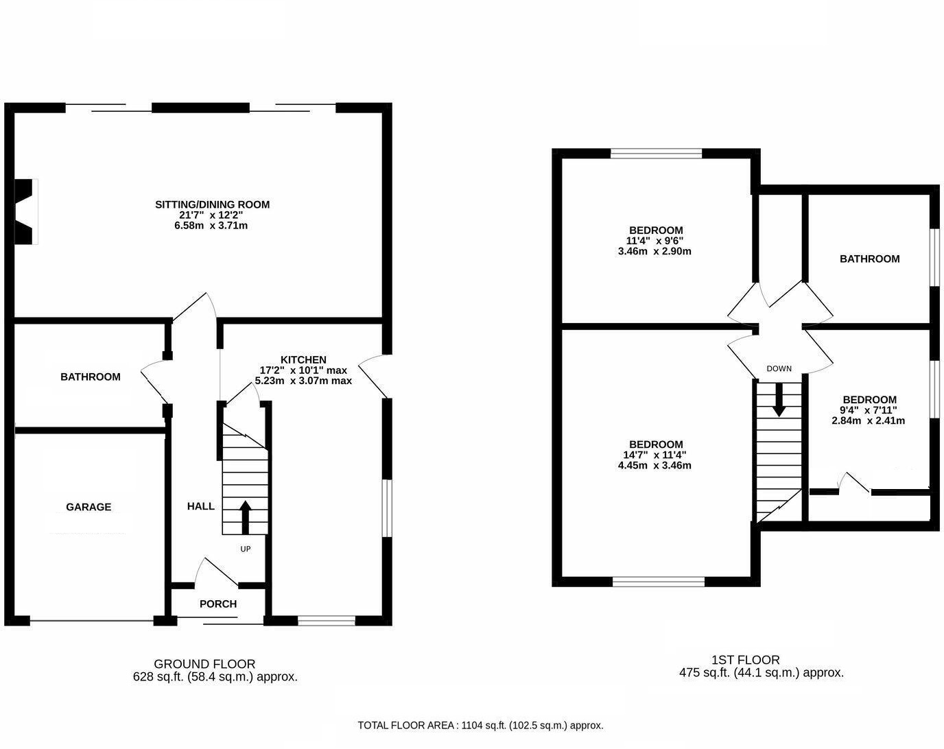 3, Barton Close, Cheltenham floorplan