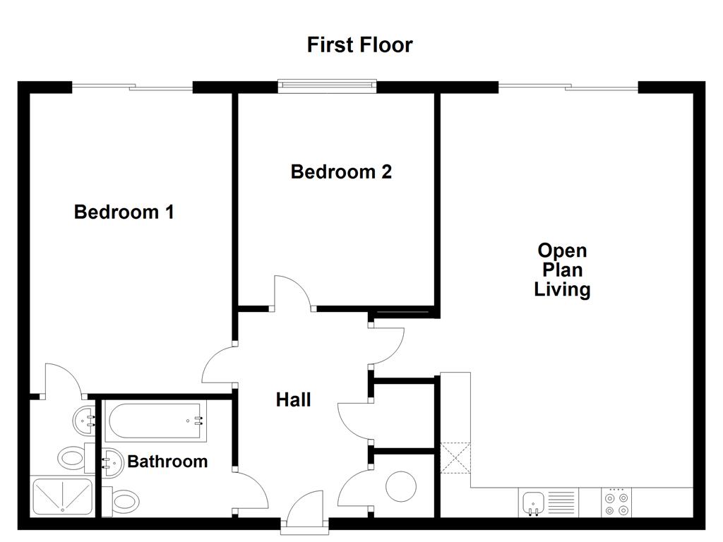 2 Bedrooms Flat to rent in Queensway, Redhill RH1