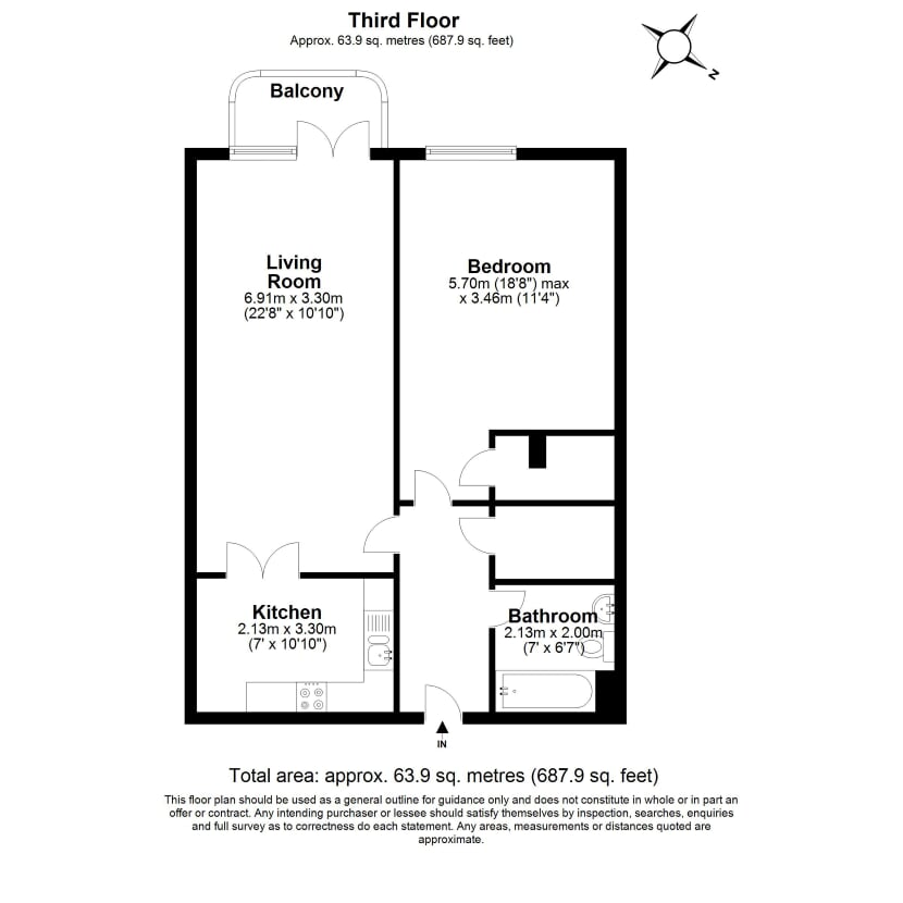 66, New Caledonian Wharf, Odessa Street floorplan