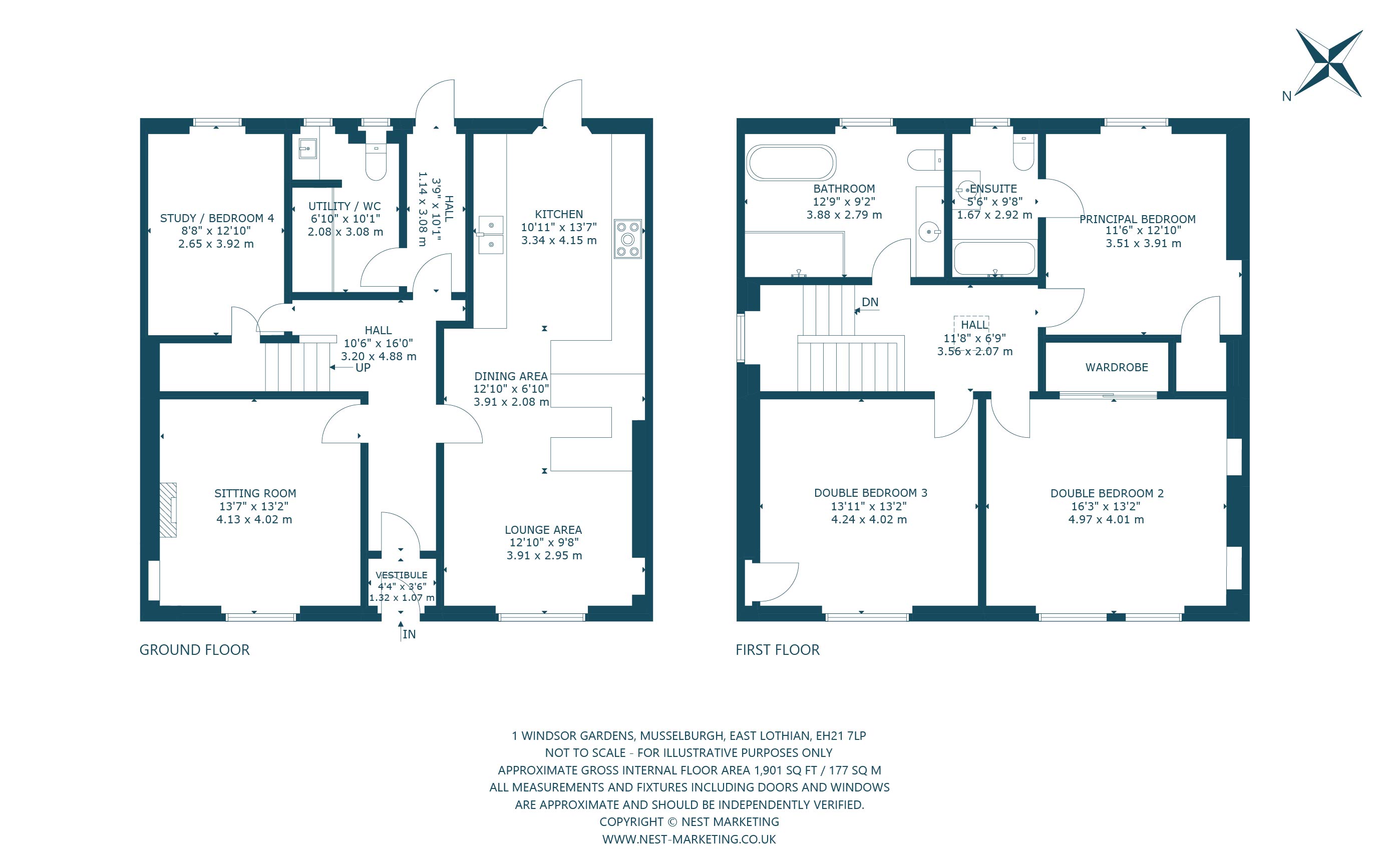 1, Windsor Gardens, Musselburgh floorplan