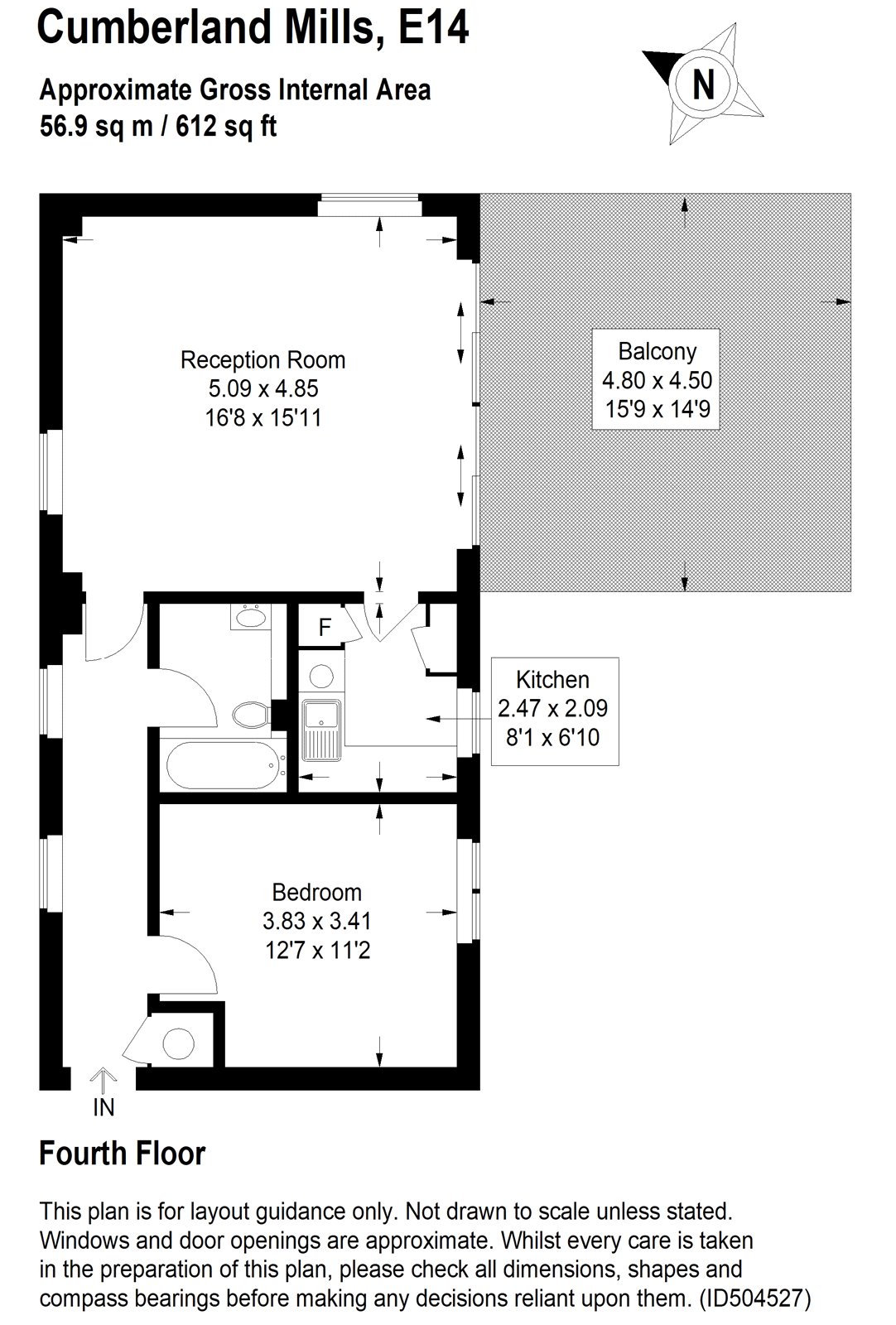 1 Bedrooms Flat to rent in Cumberland Mills Square, London E14