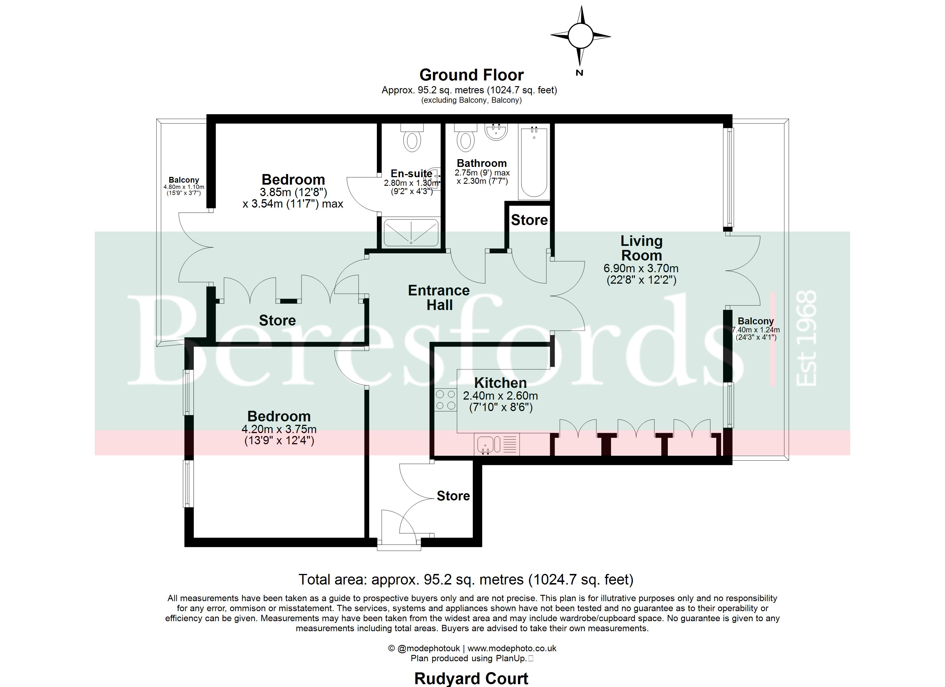 Flat 14, Rudyard Court,, Kipling Close, Brentwood floorplan
