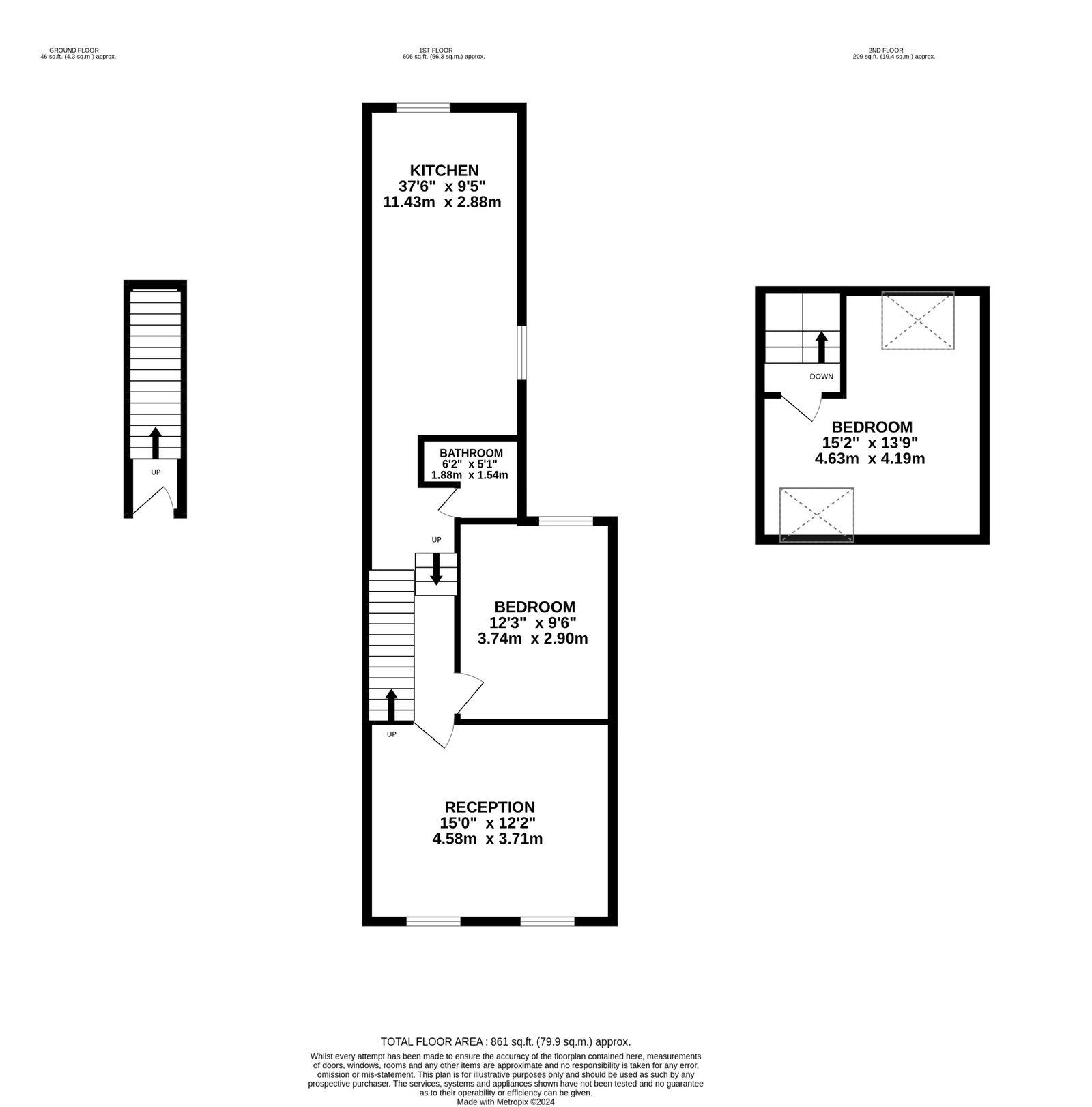 Upper maisonette ,14 Whitestile Road, Whitestile Road, Brentford floorplan
