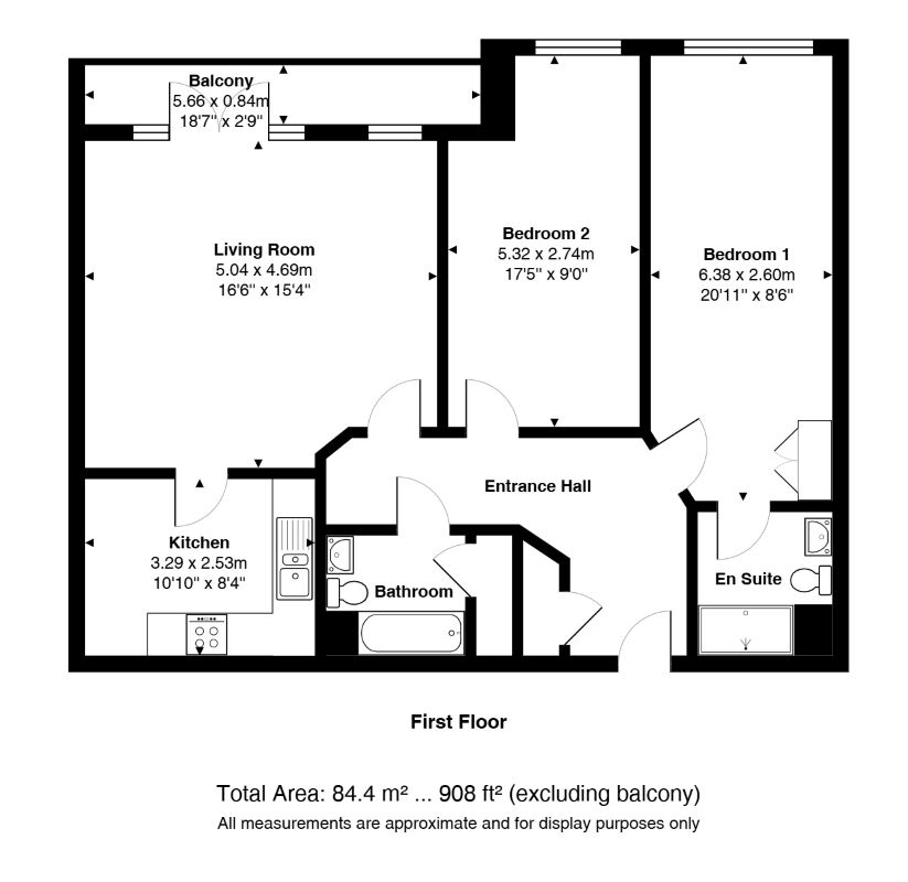 Apartment 2 Aqua, Poole floorplan