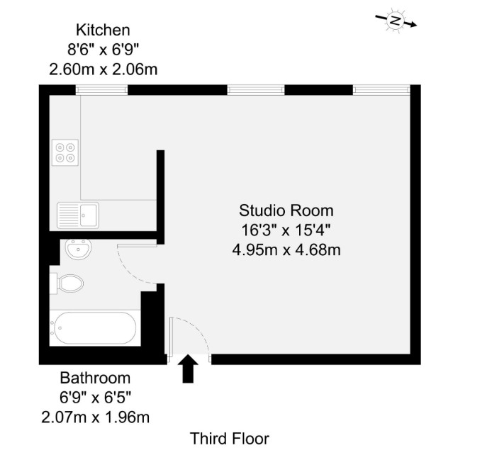 Flat 8, 1, Islip Street, Kentish Town floorplan