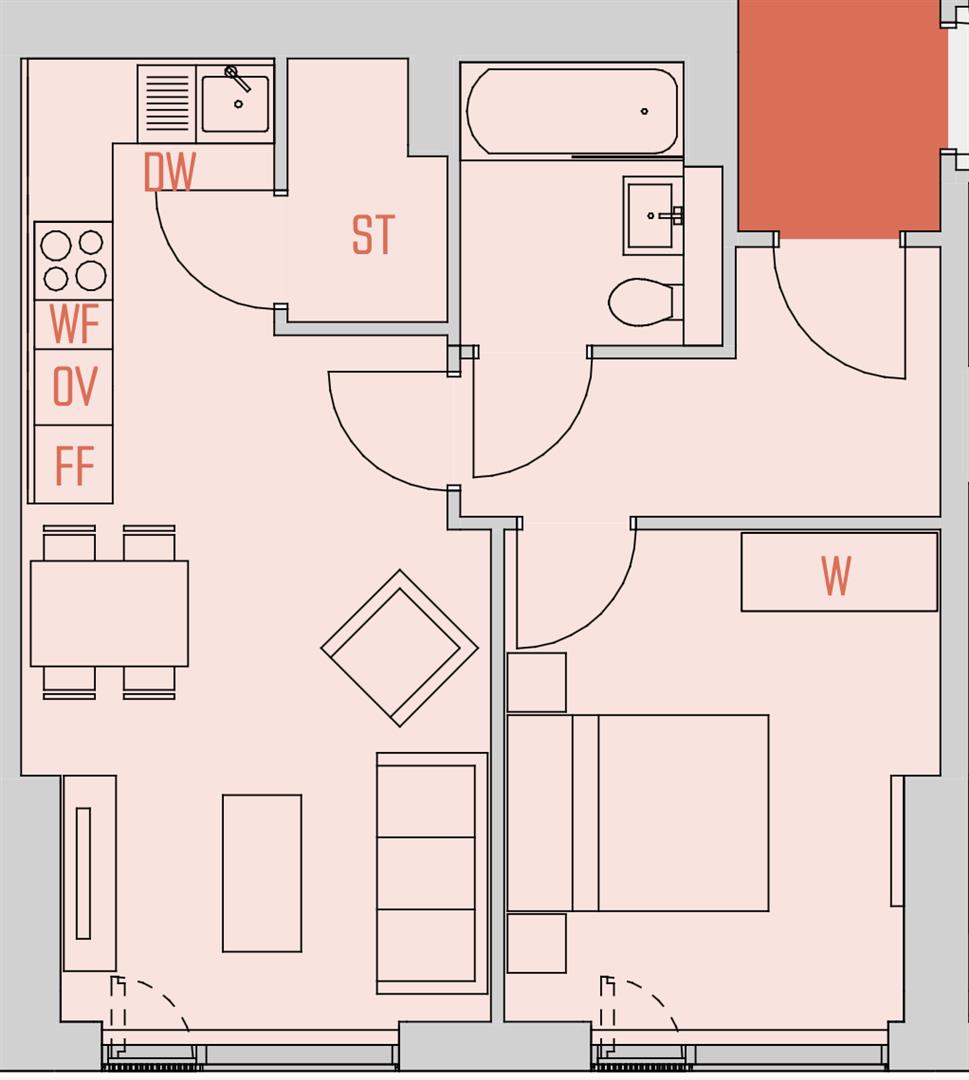 3107, 12 Bankside Boulevard, Salford floorplan