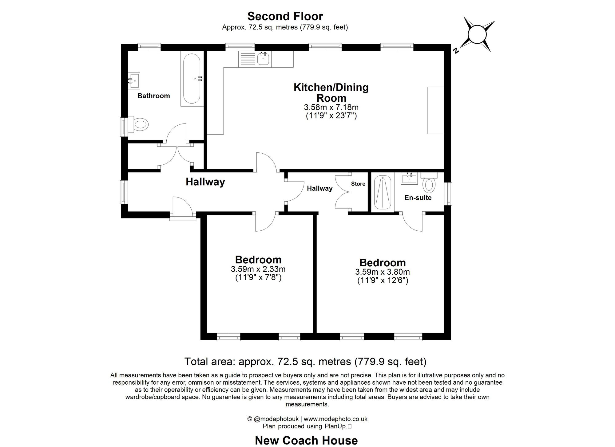 Flat 3, New Coach House, Romford floorplan