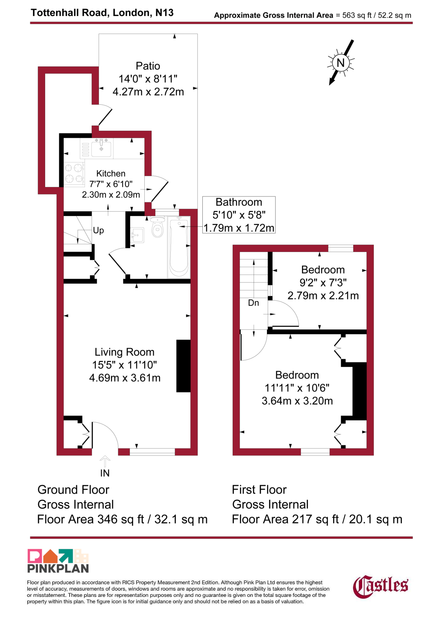 126, Tottenhall Road, Palmers Green floorplan