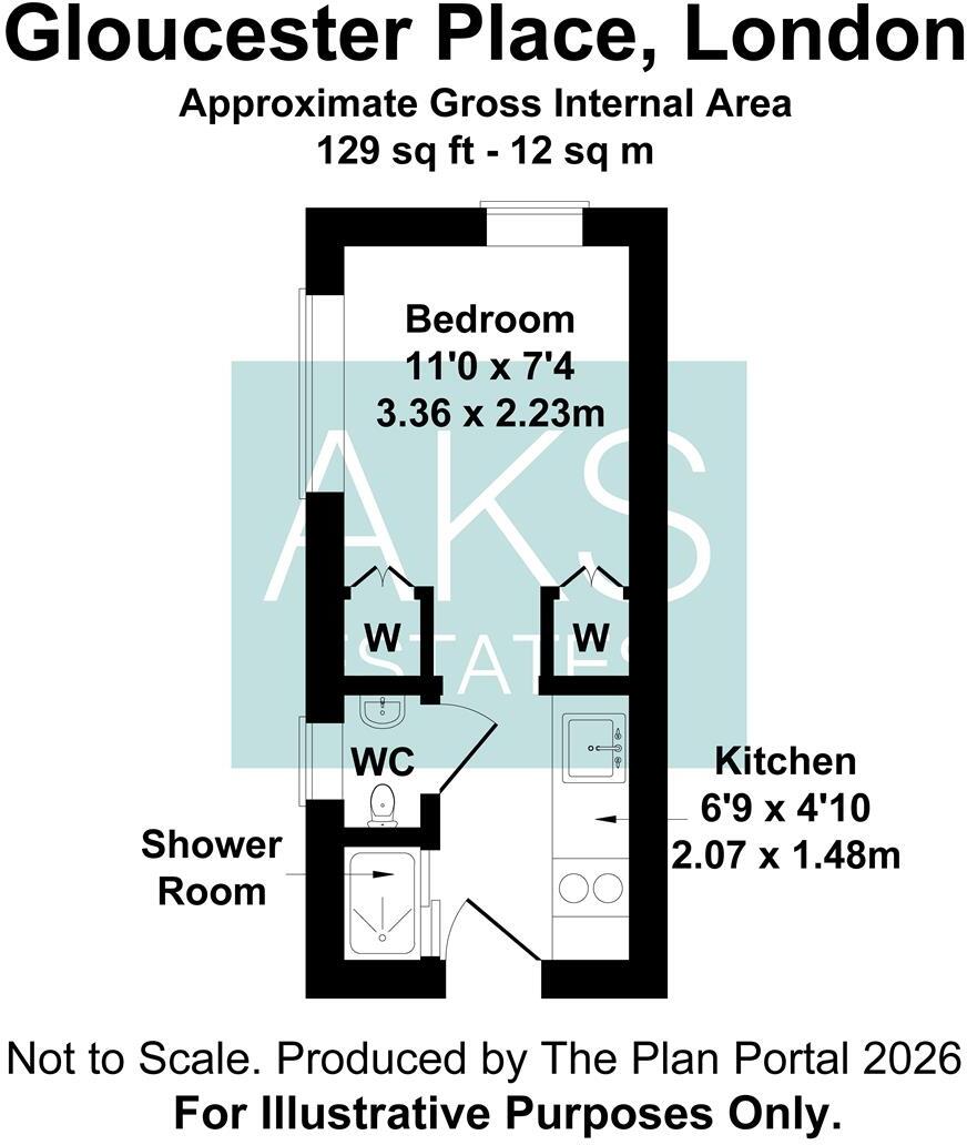 Flat 5, Mezzanine Floor, 140 Gloucester Place, London floorplan