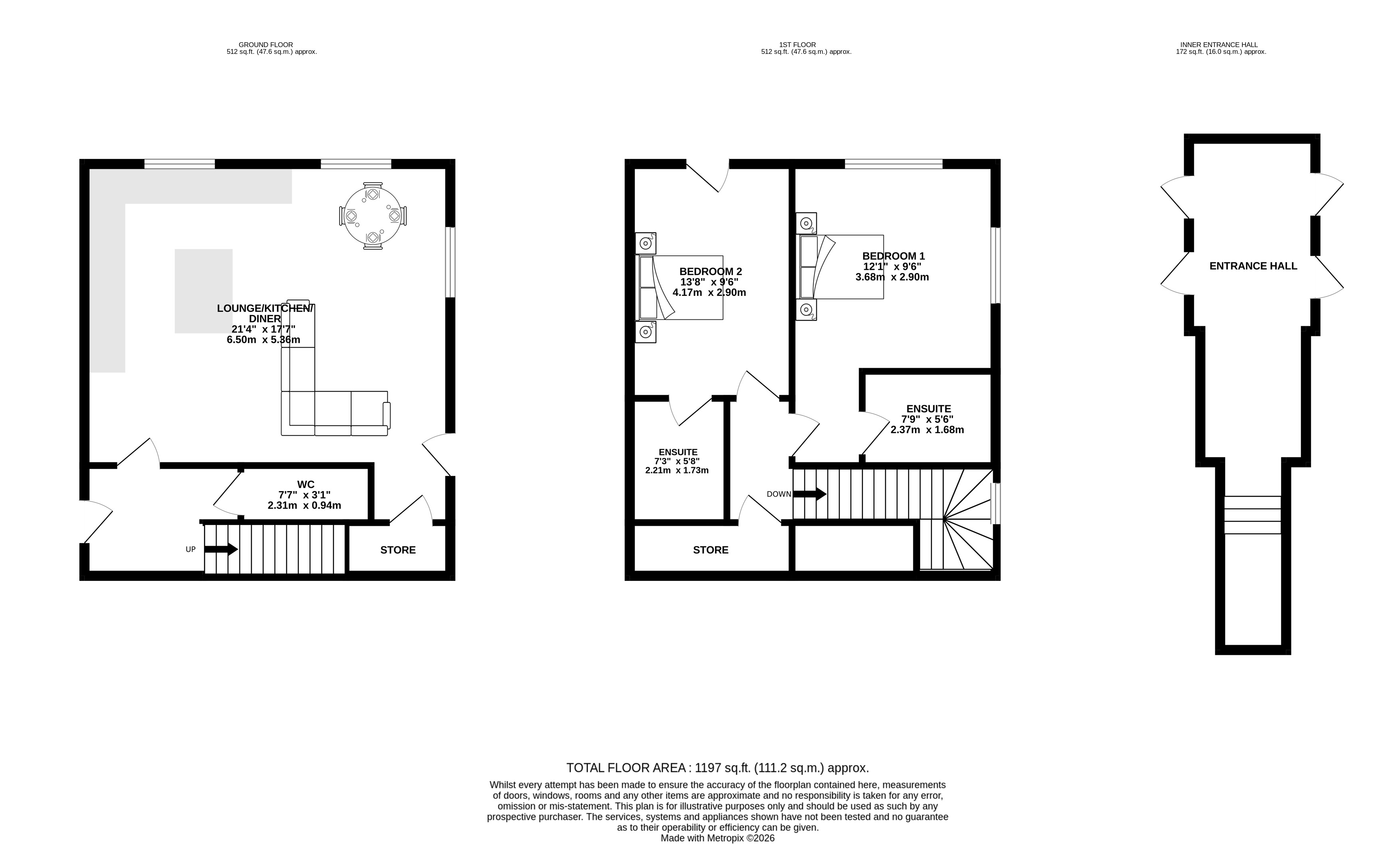 Liberal House, Apartment 3, 116, Old Road, Pudsey floorplan