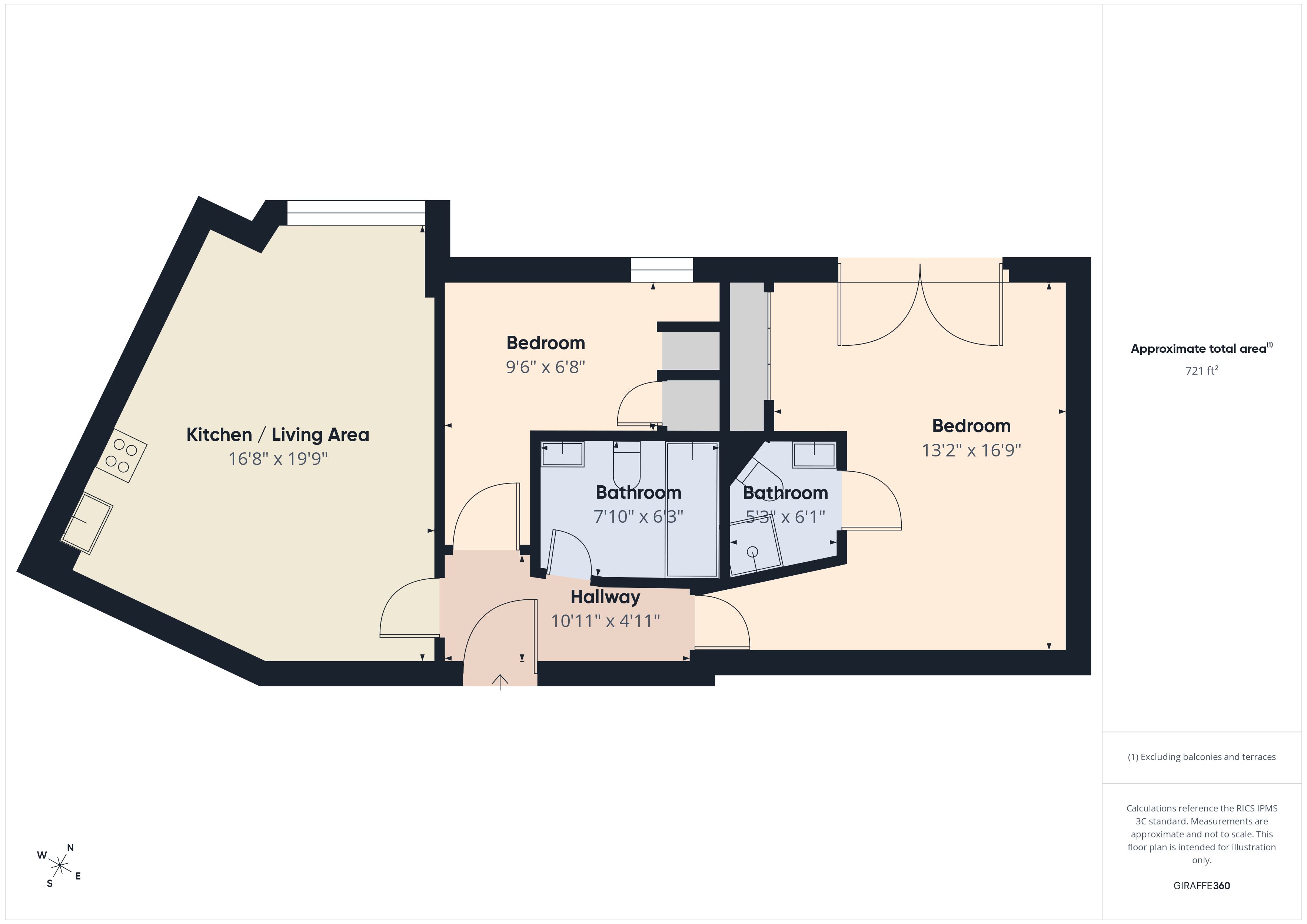 70, Park West, Canning Circus, Nottingham floorplan