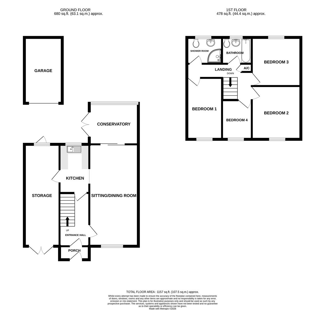 37, Greenacres Road, Worcester floorplan