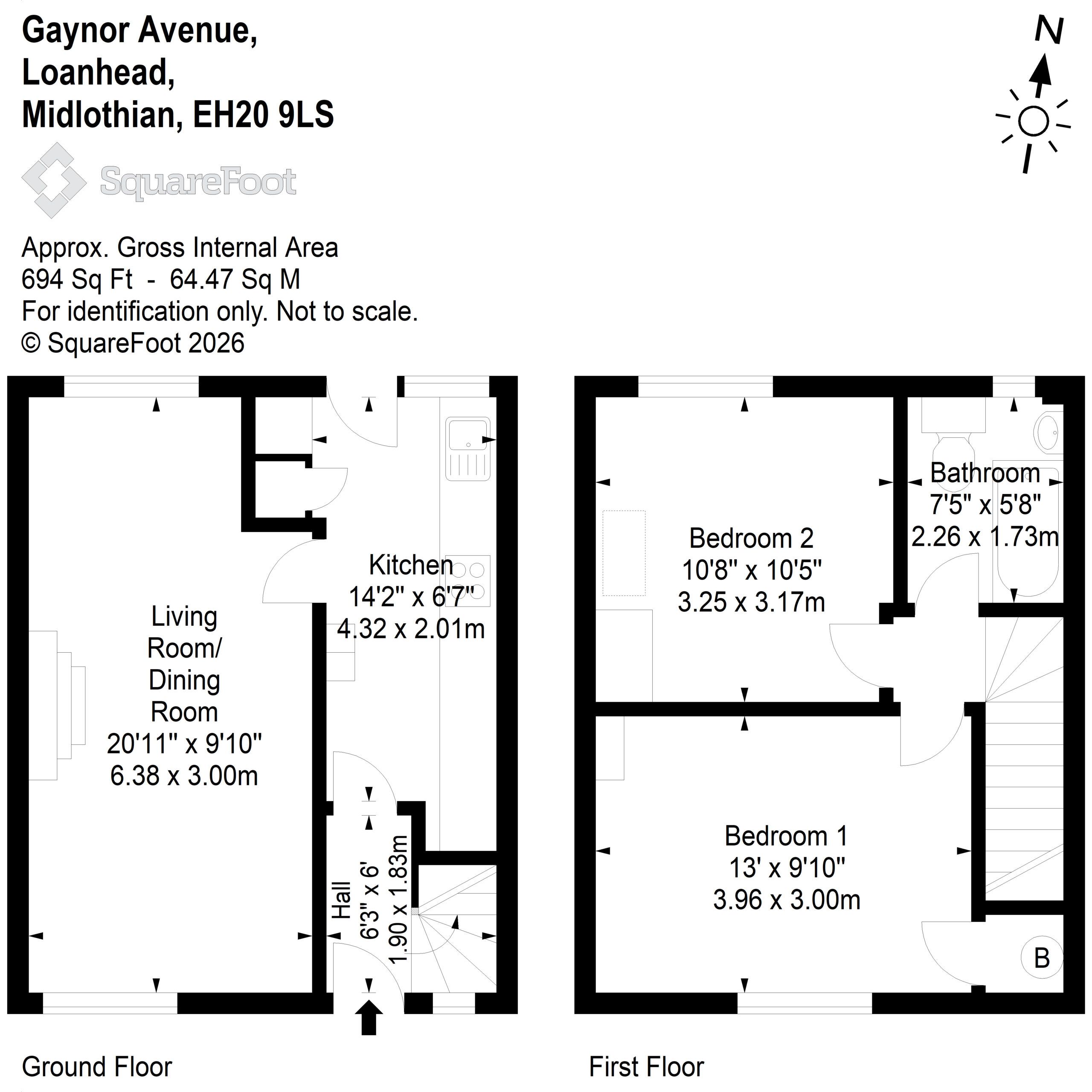 102, Gaynor Avenue, Loanhead floorplan
