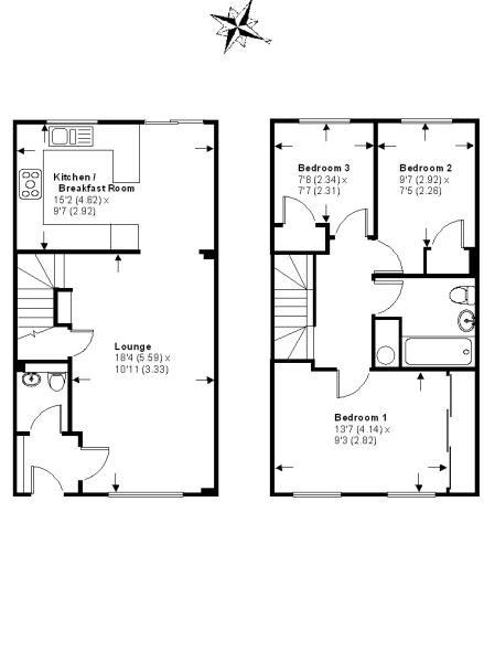 3 Bedrooms Terraced house to rent in Rowan Green, Weybridge KT13