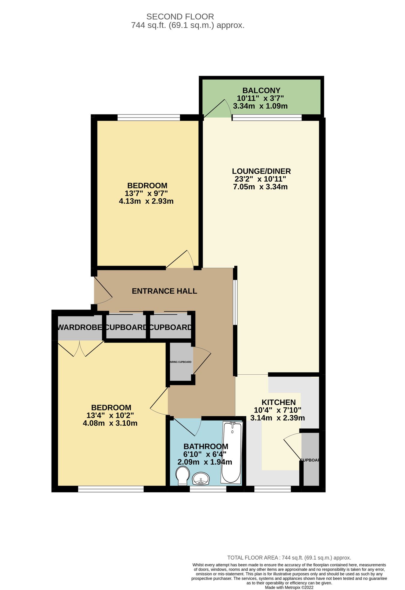 Flat 11, Sunbury Court, Westbourne floorplan