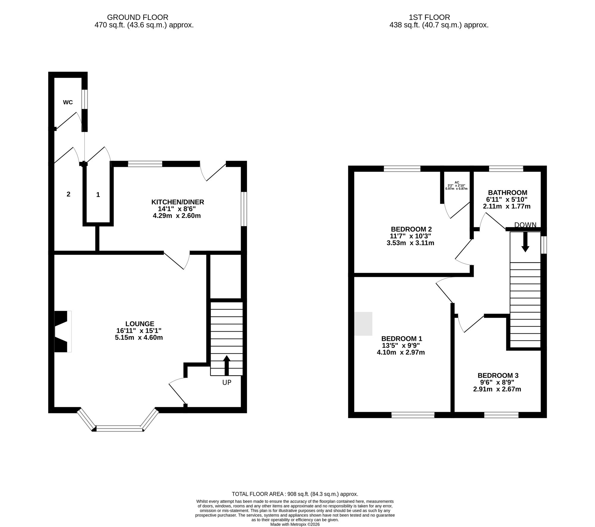 11 Barthomley Crescent, Crewe floorplan