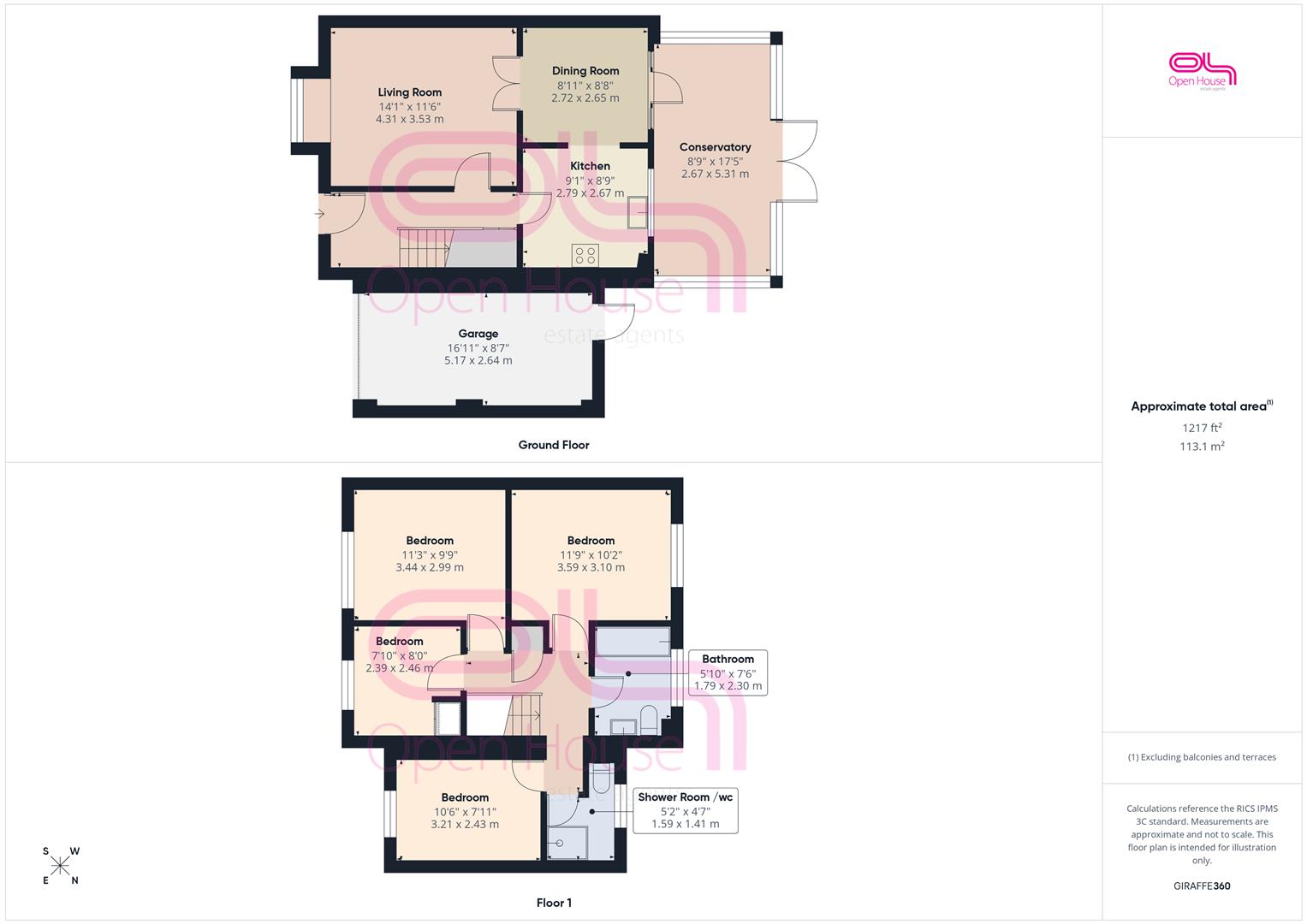 4, Damon Close, Peacehaven floorplan