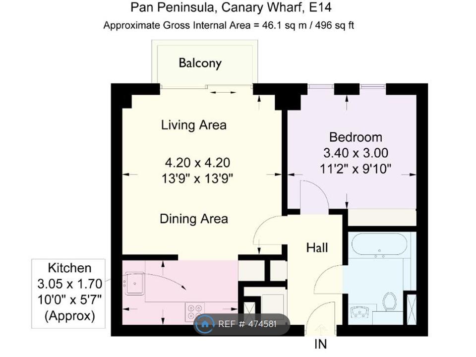 1 Bedrooms Flat to rent in Pan Peninsula Square, London E14