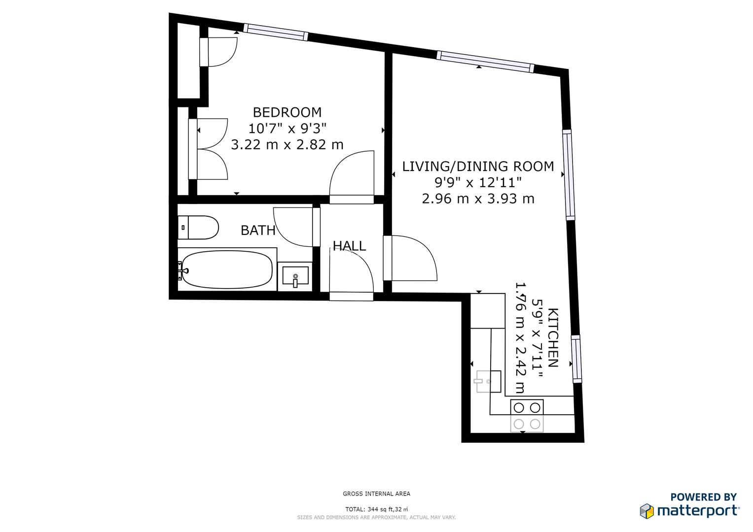 Flat 12, Cathedral Court, London floorplan