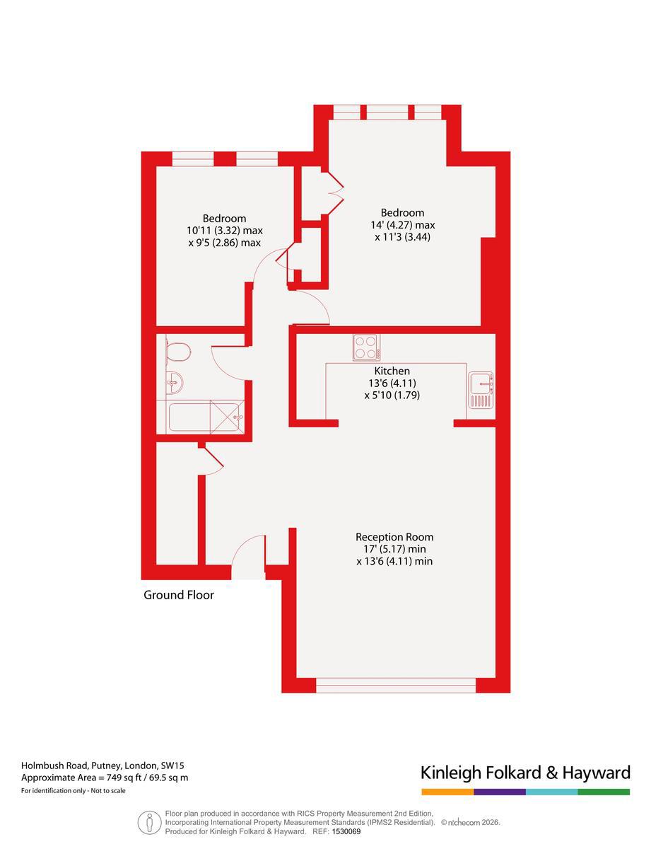 Flat 2, 20, Holmbush Road, London floorplan