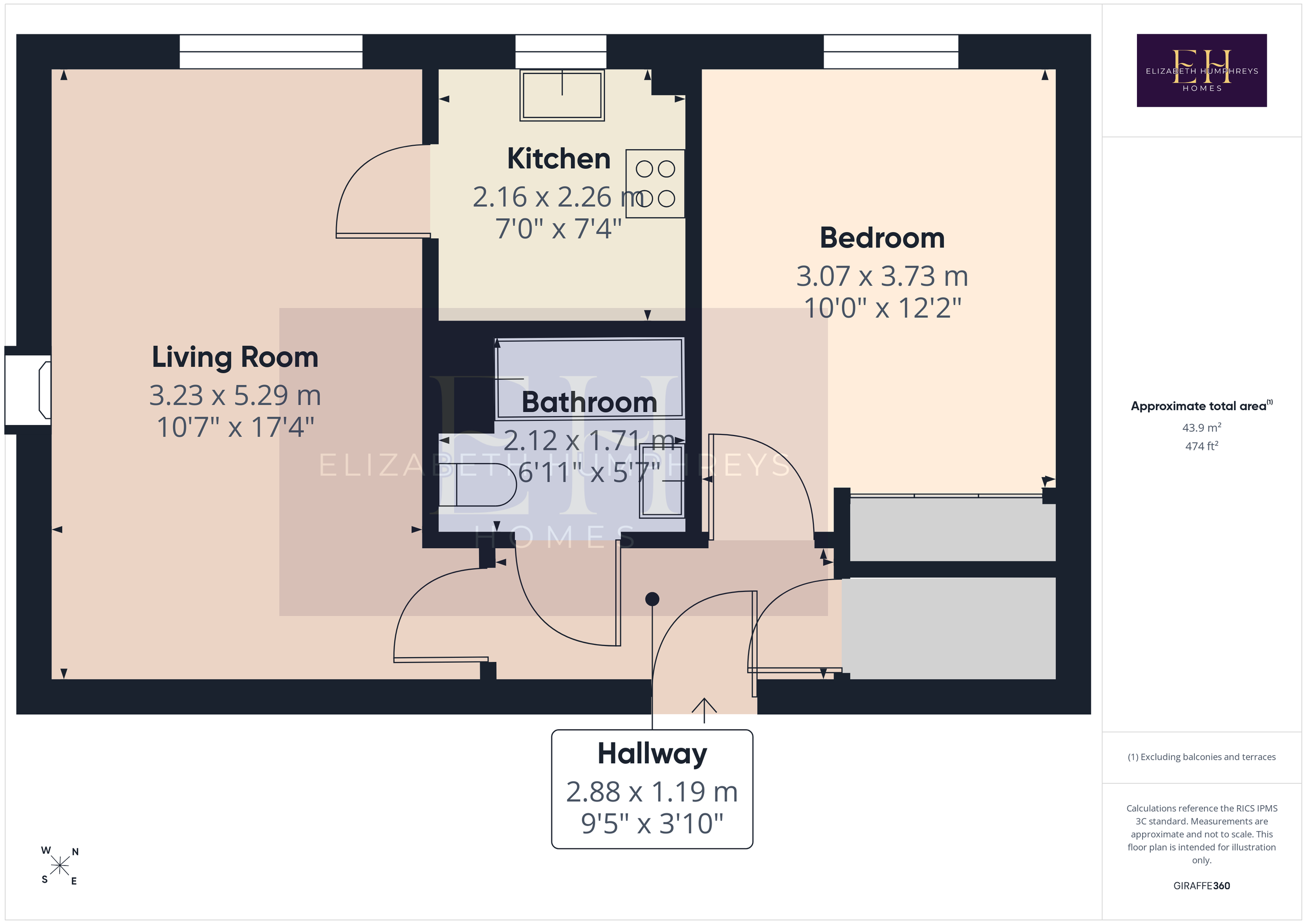 45 Robert Adam Court, Alnwick floorplan