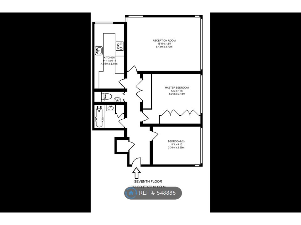 2 Bedrooms Flat to rent in Sentinel House, London NW4