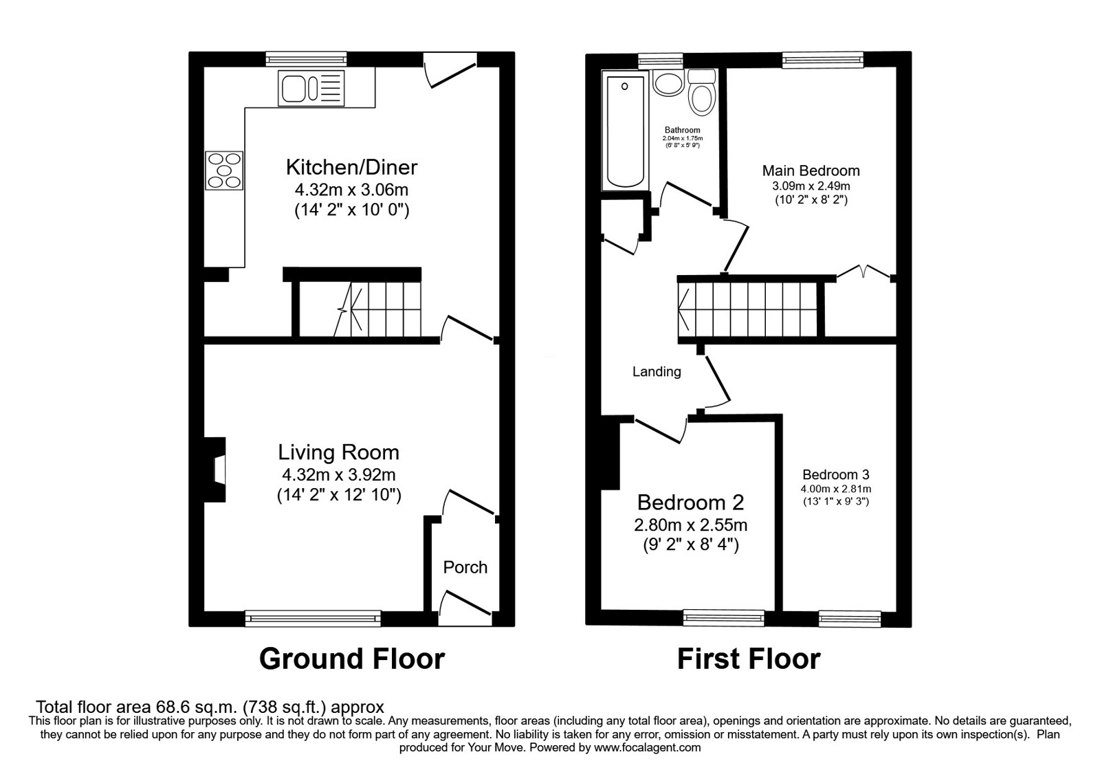 76, Albert Street, Royton floorplan