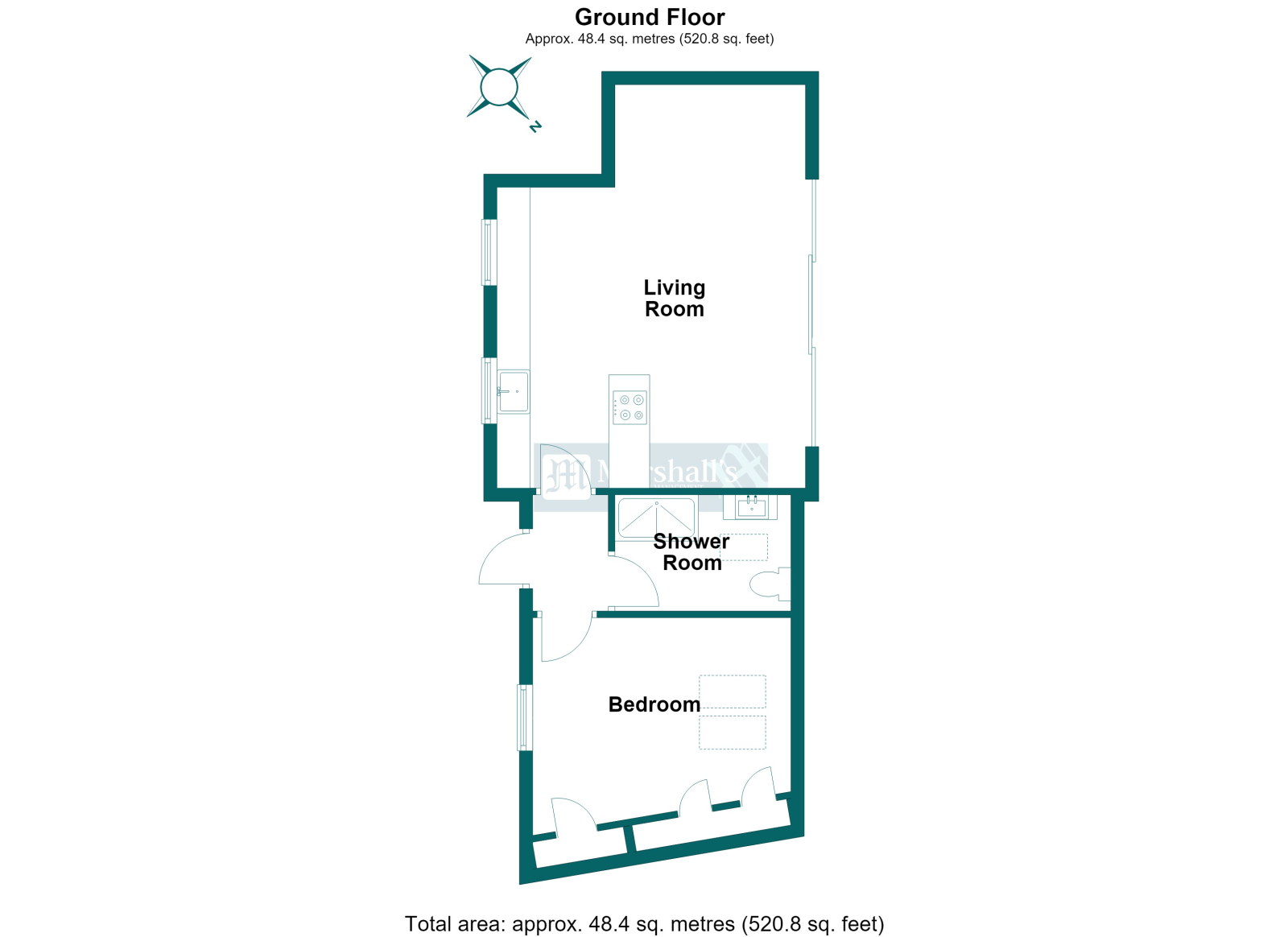 Kerikeri Cottage, Trebarvah Farm, Perranuthnoe floorplan