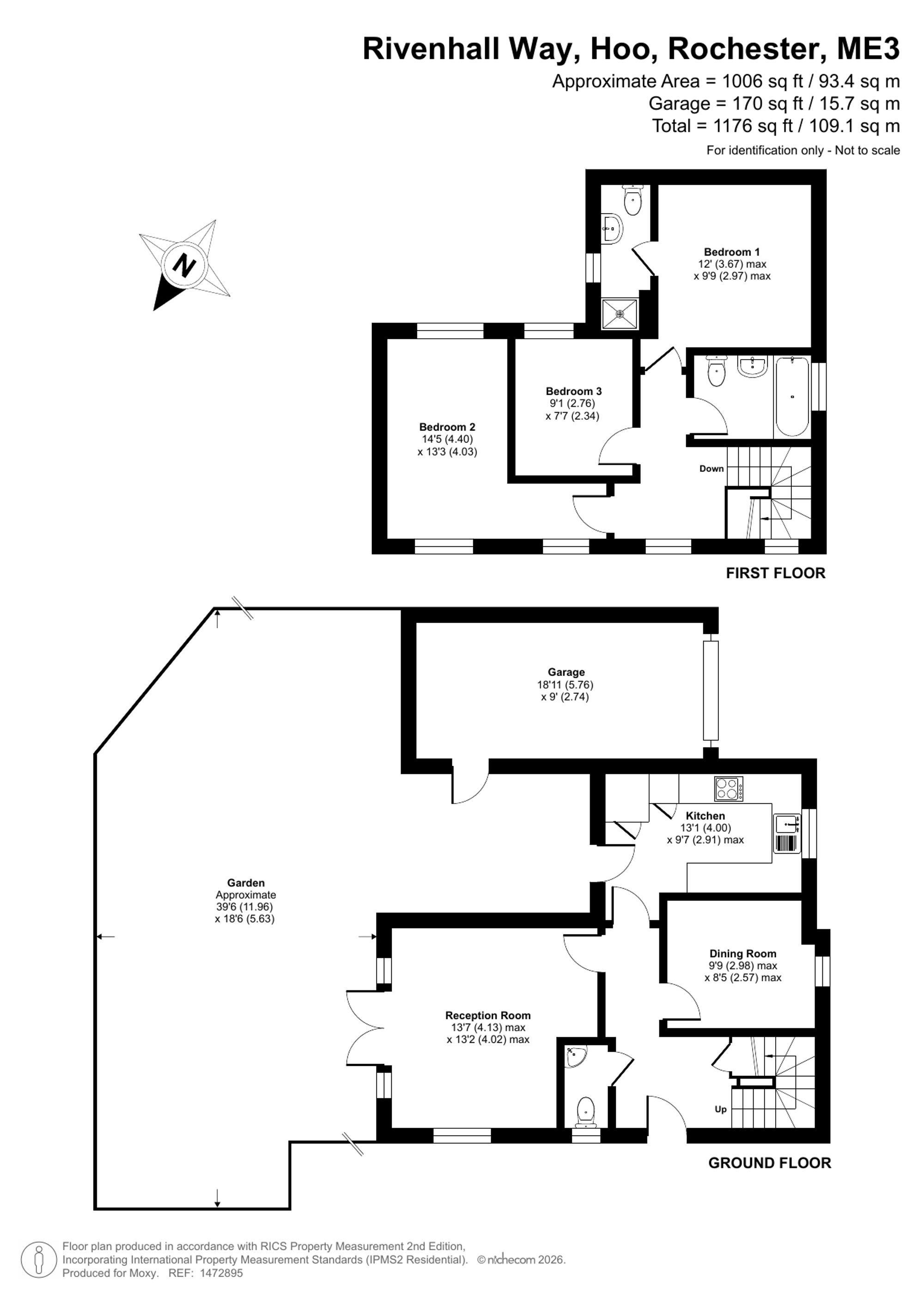 63 Rivenhall Way, Rochester floorplan
