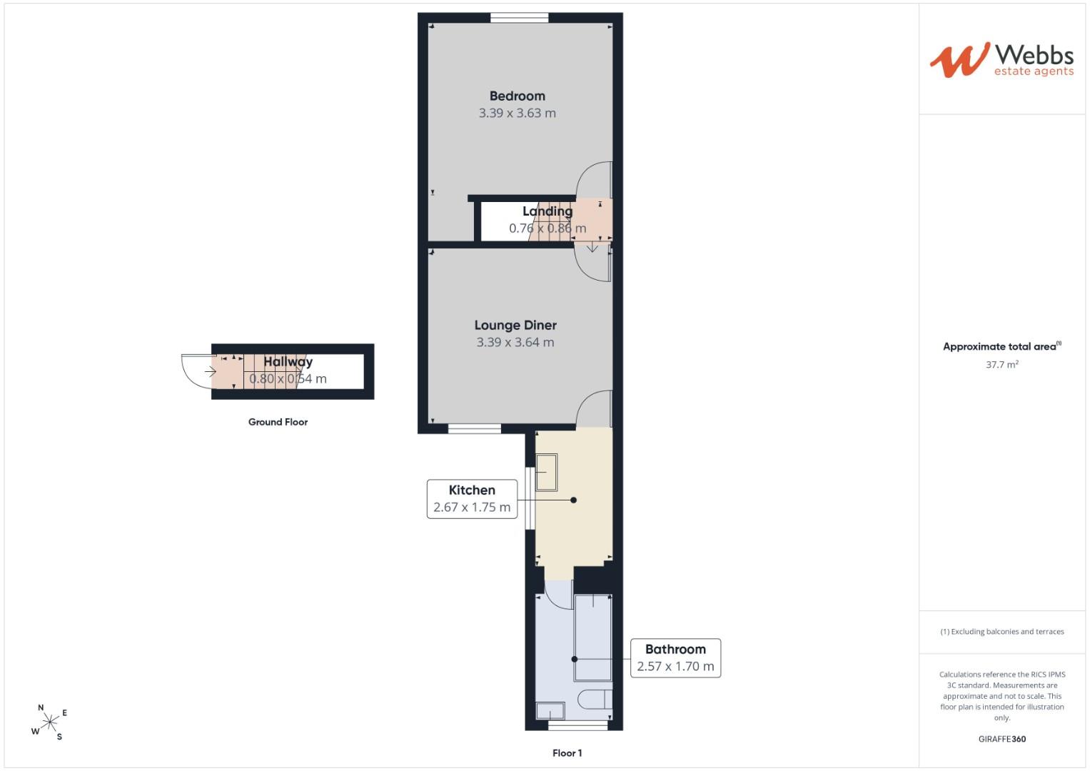 Flat 2, 67A, Moreton Street, Cannock floorplan
