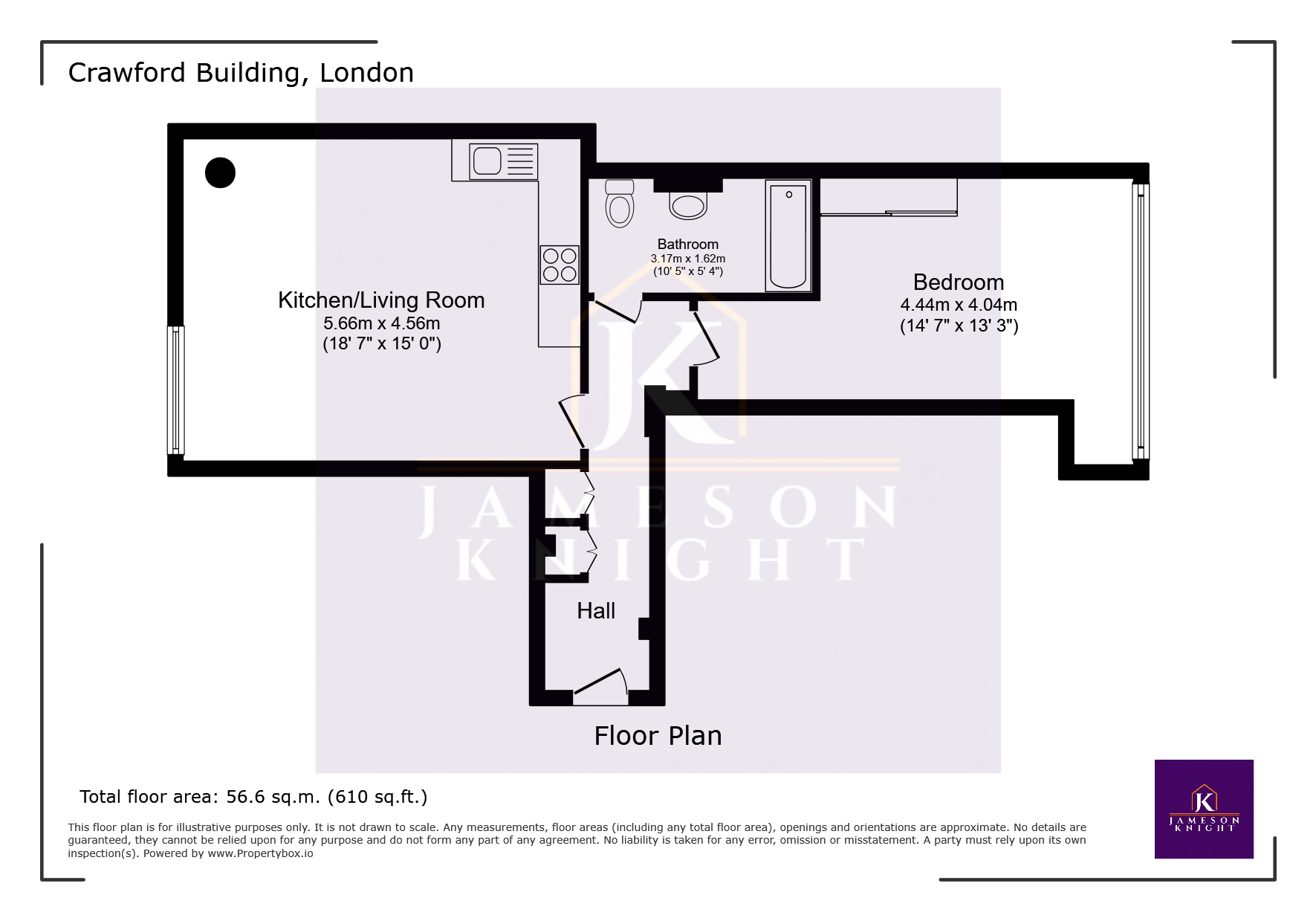 Apartment 1911 Crawford Building 112, Whitechapel High Street, Greater London floorplan