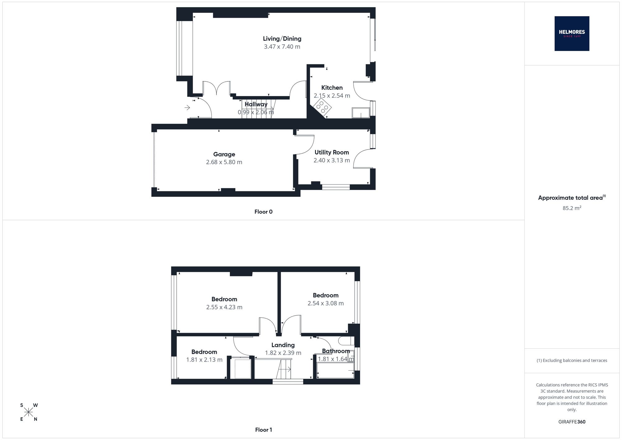 6, Hedgerow Close, Crediton floorplan