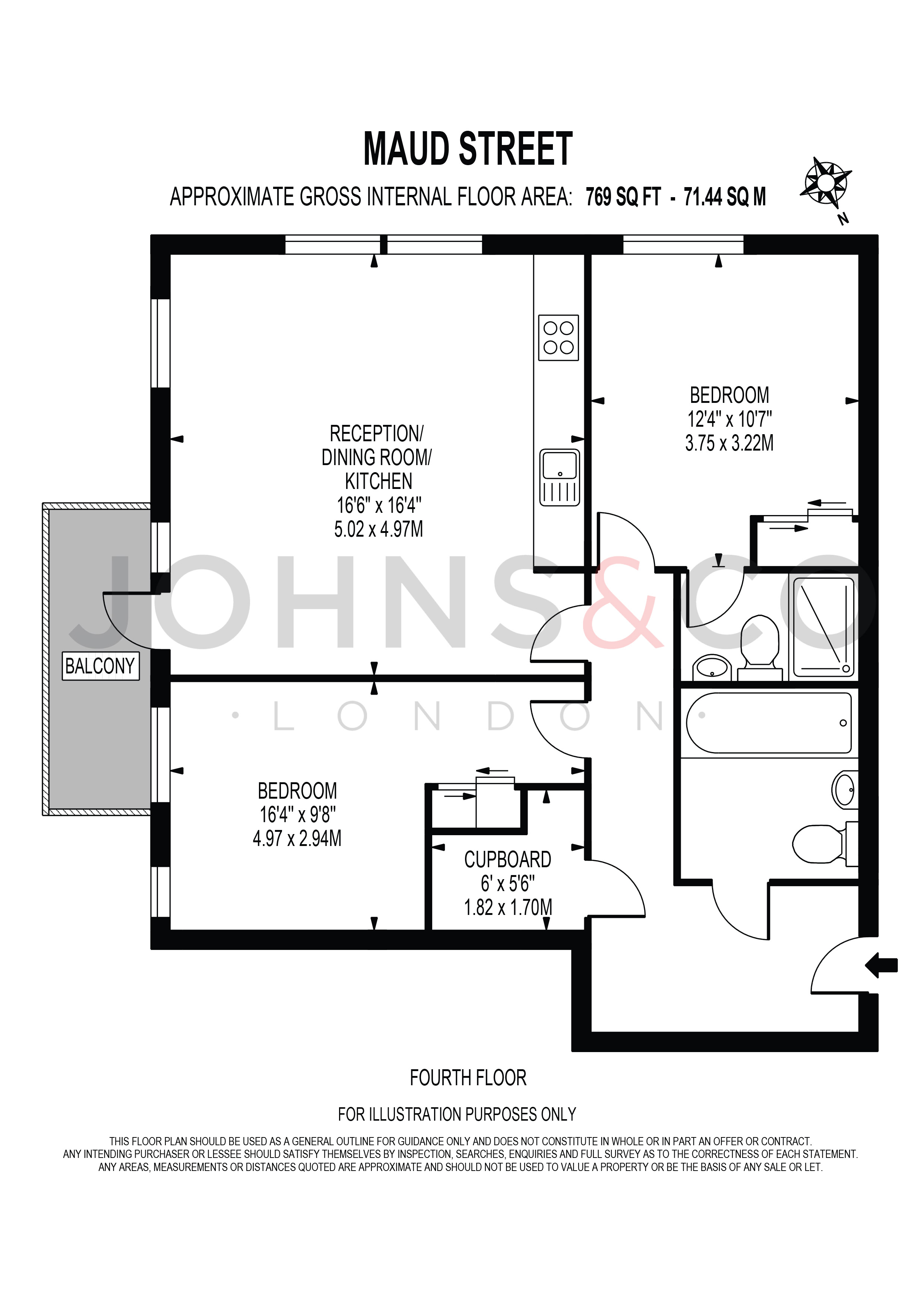 Flat 21 23, Maud Street, London floorplan