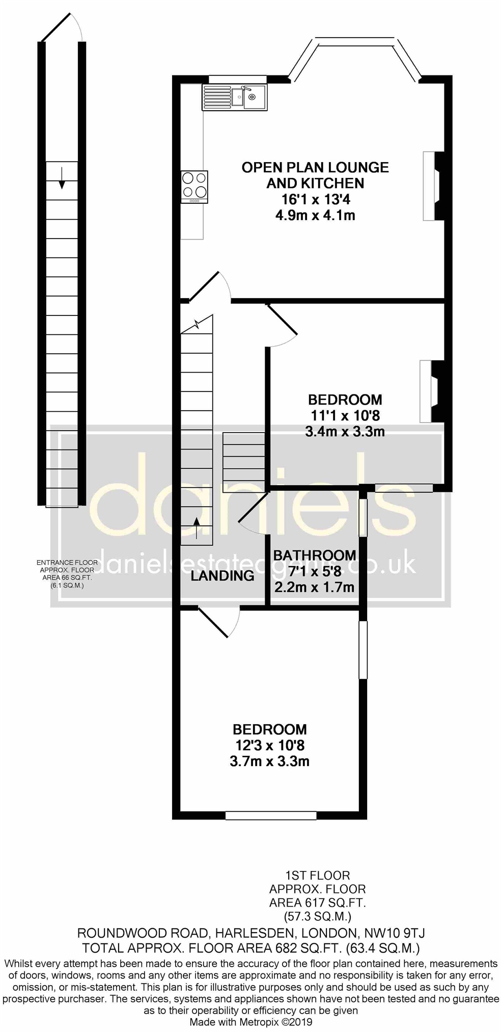 2 Bedrooms Flat for sale in Roundwood Road, Harlesden, London NW10