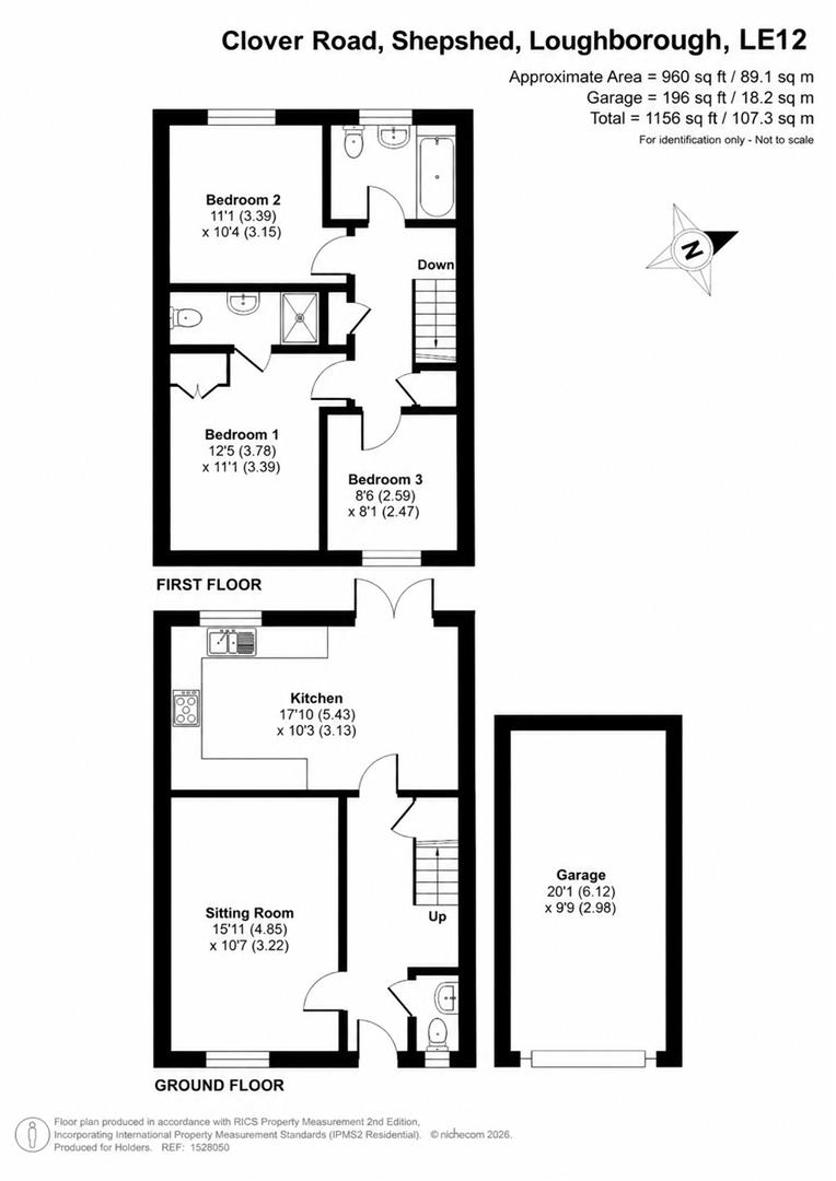 15, Clover Road, Loughborough floorplan