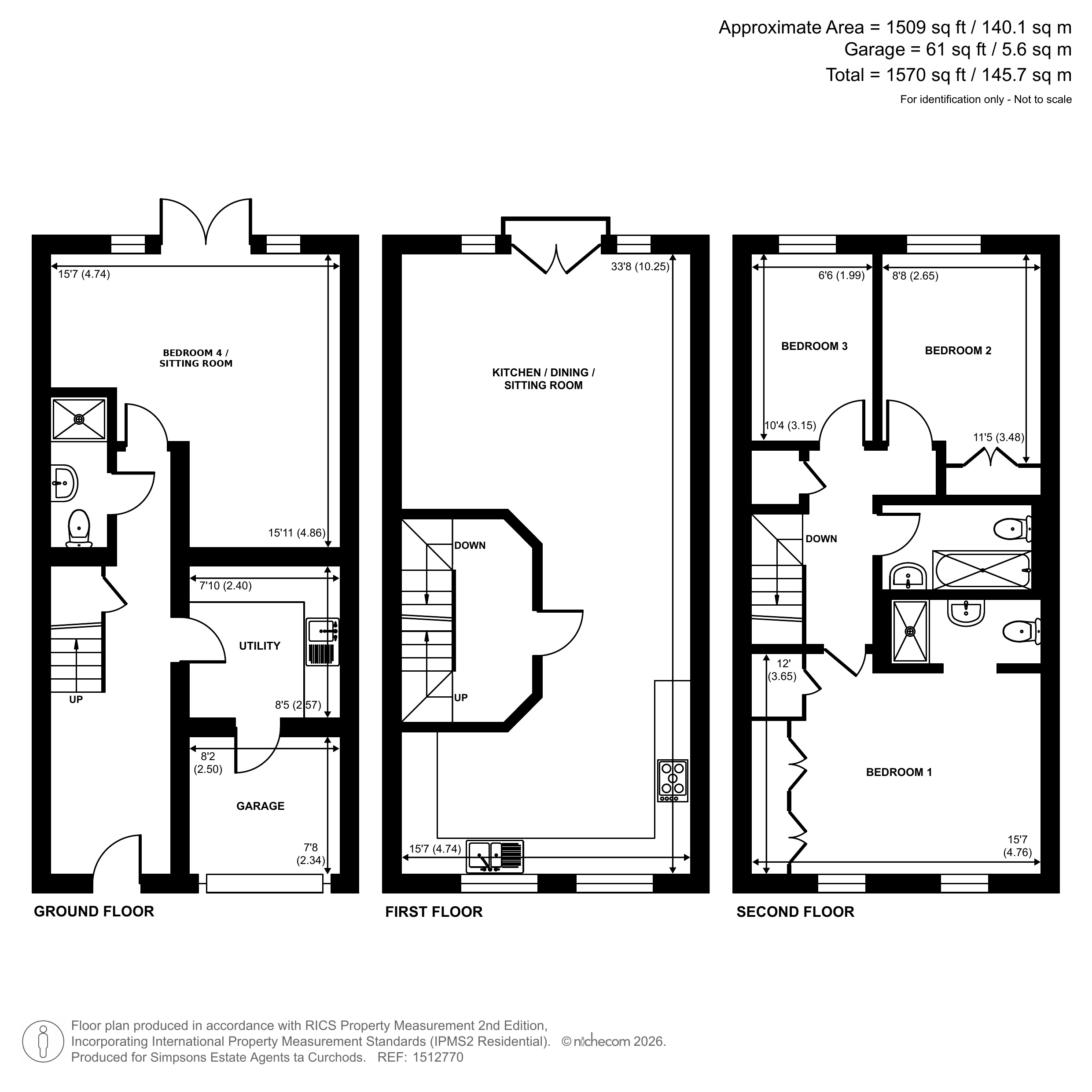 12, The Laurels, Weybridge floorplan