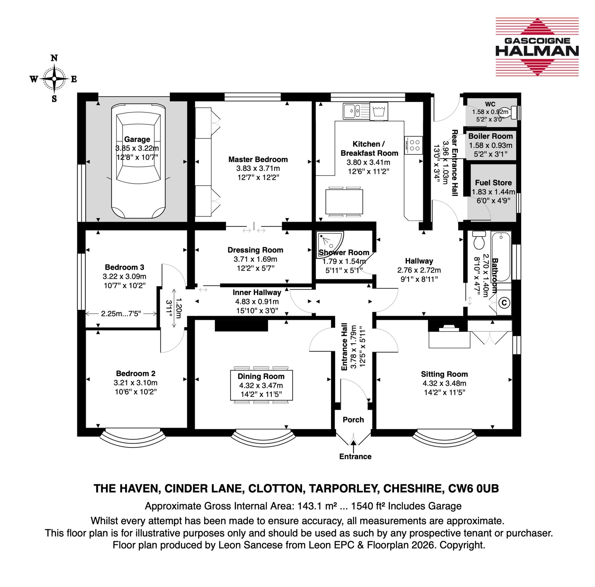 The Haven Cinder Lane, Tarporley floorplan