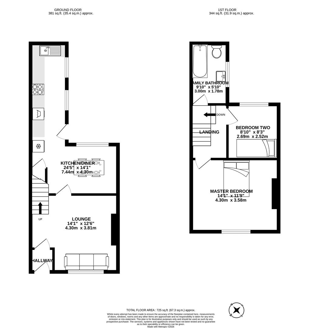 12, Lark Hill, Preston floorplan