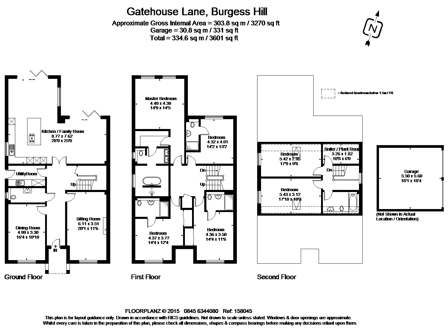 Gatehouse Lane, Burgess Hill, West Sussex RH15, 6 bedroom detached