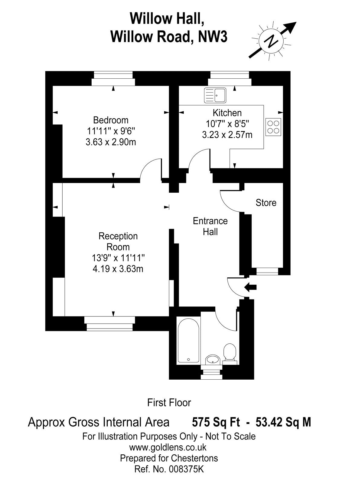 1 Bedrooms Flat to rent in Willow Hall, Willow Road, Hampstead, London NW3