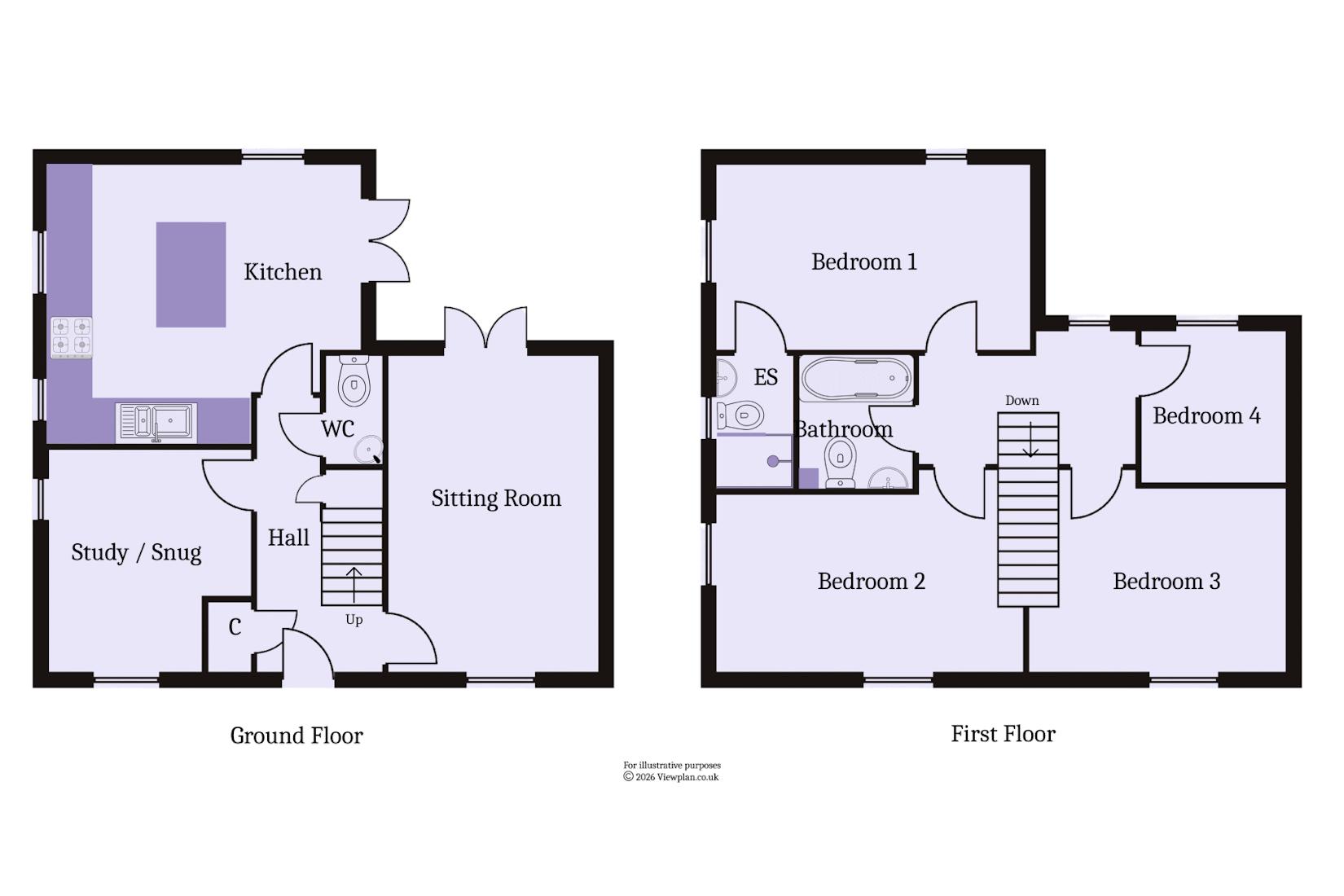 1, Clos Glascoed, Dinas Powys floorplan