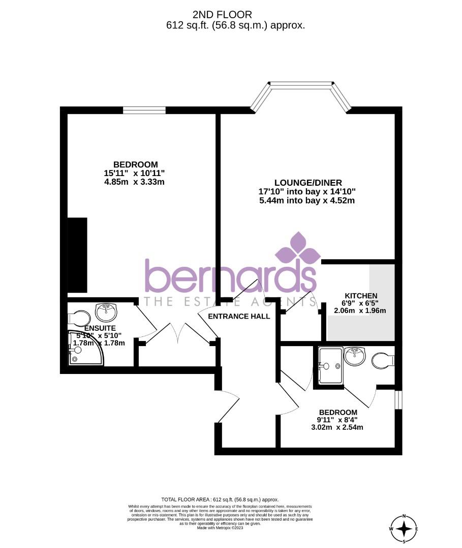100A Sandringham Apartments, Osborne Road, Southsea floorplan