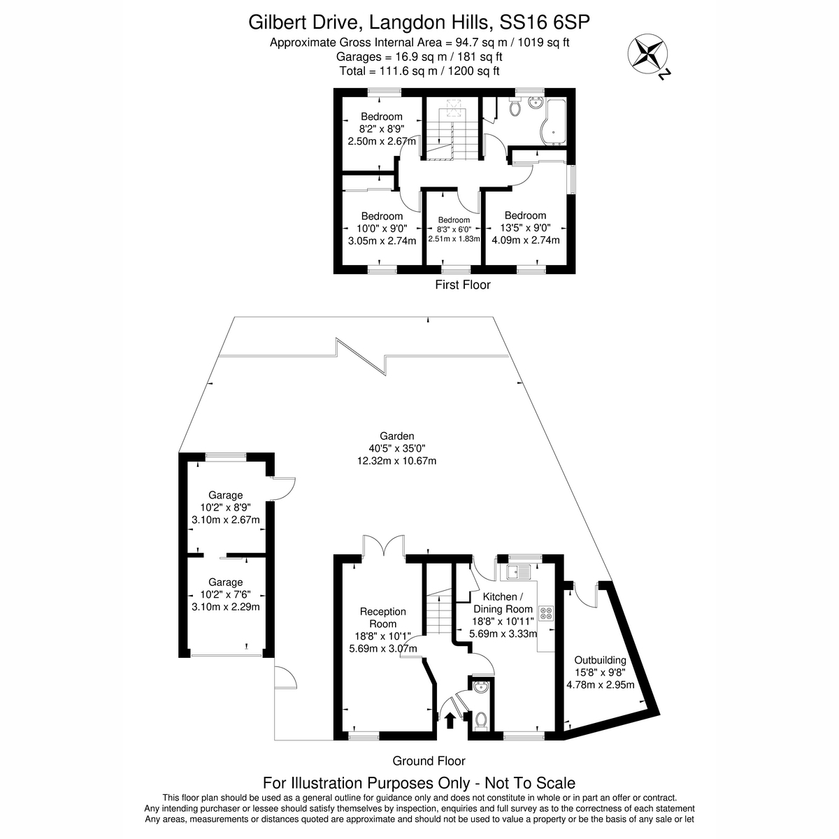 16, Gilbert Drive, Basildon floorplan