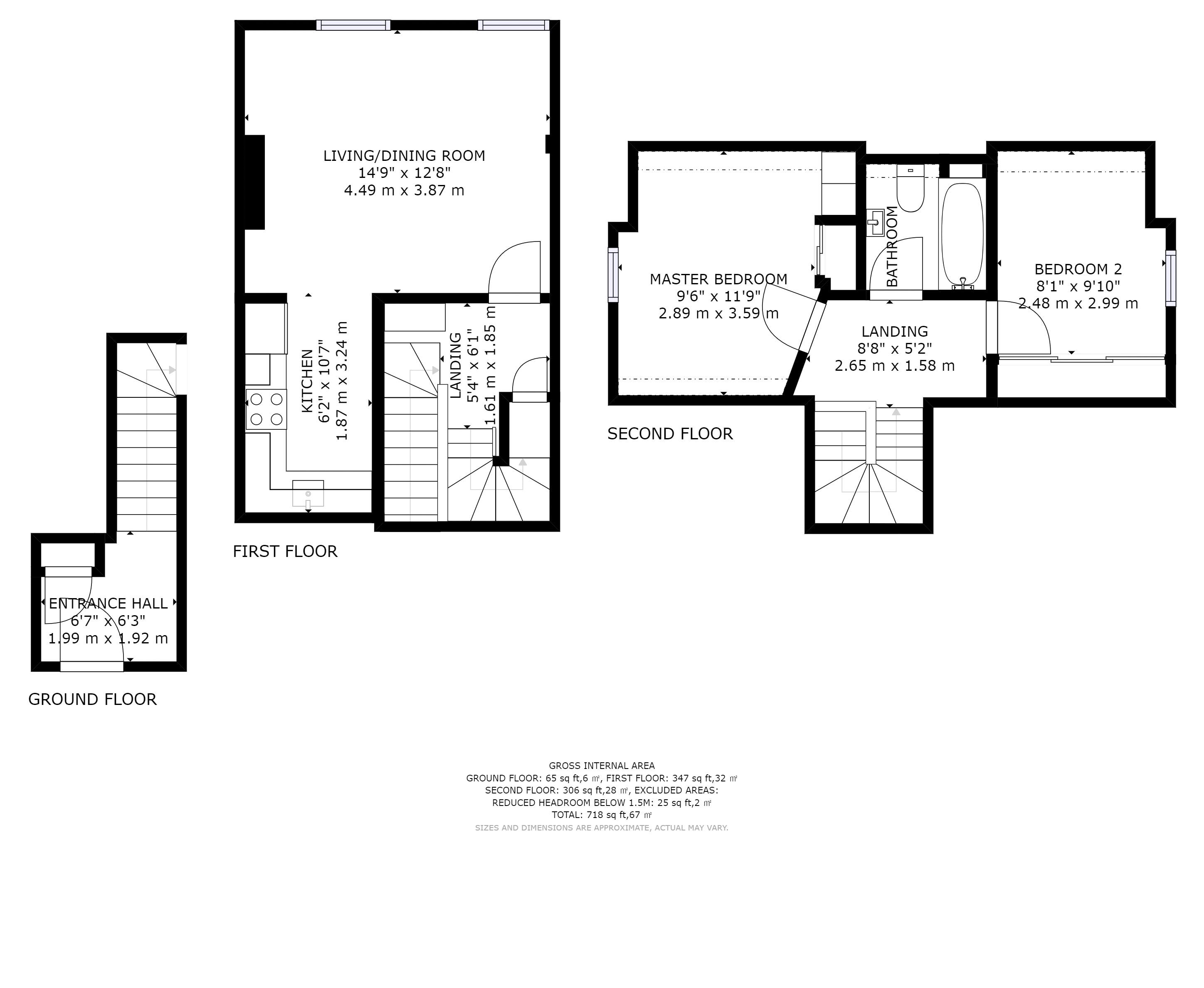 Flat 4 St Kathrines House, London Road North, Redhill floorplan