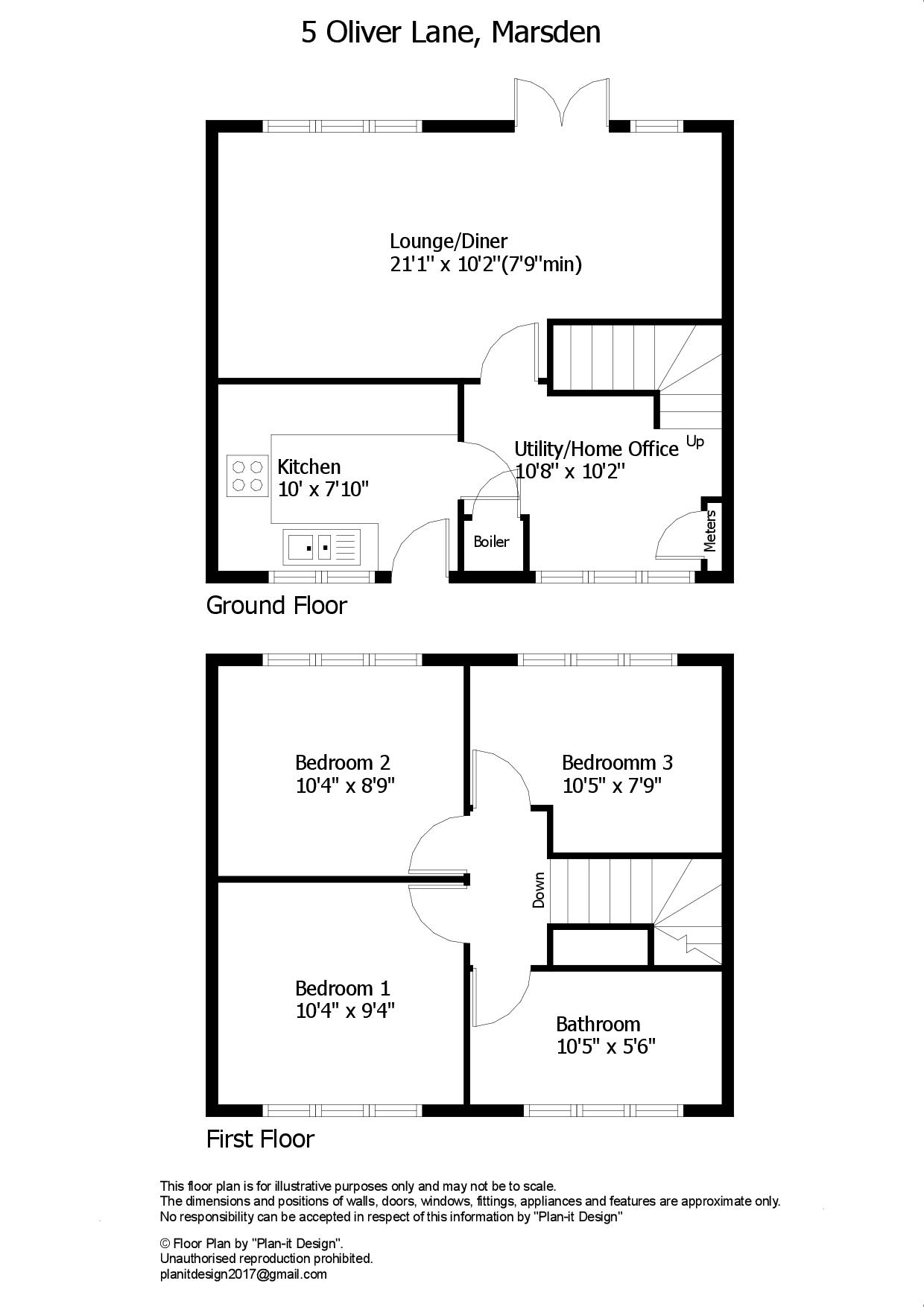 5, Oliver Lane, Huddersfield floorplan