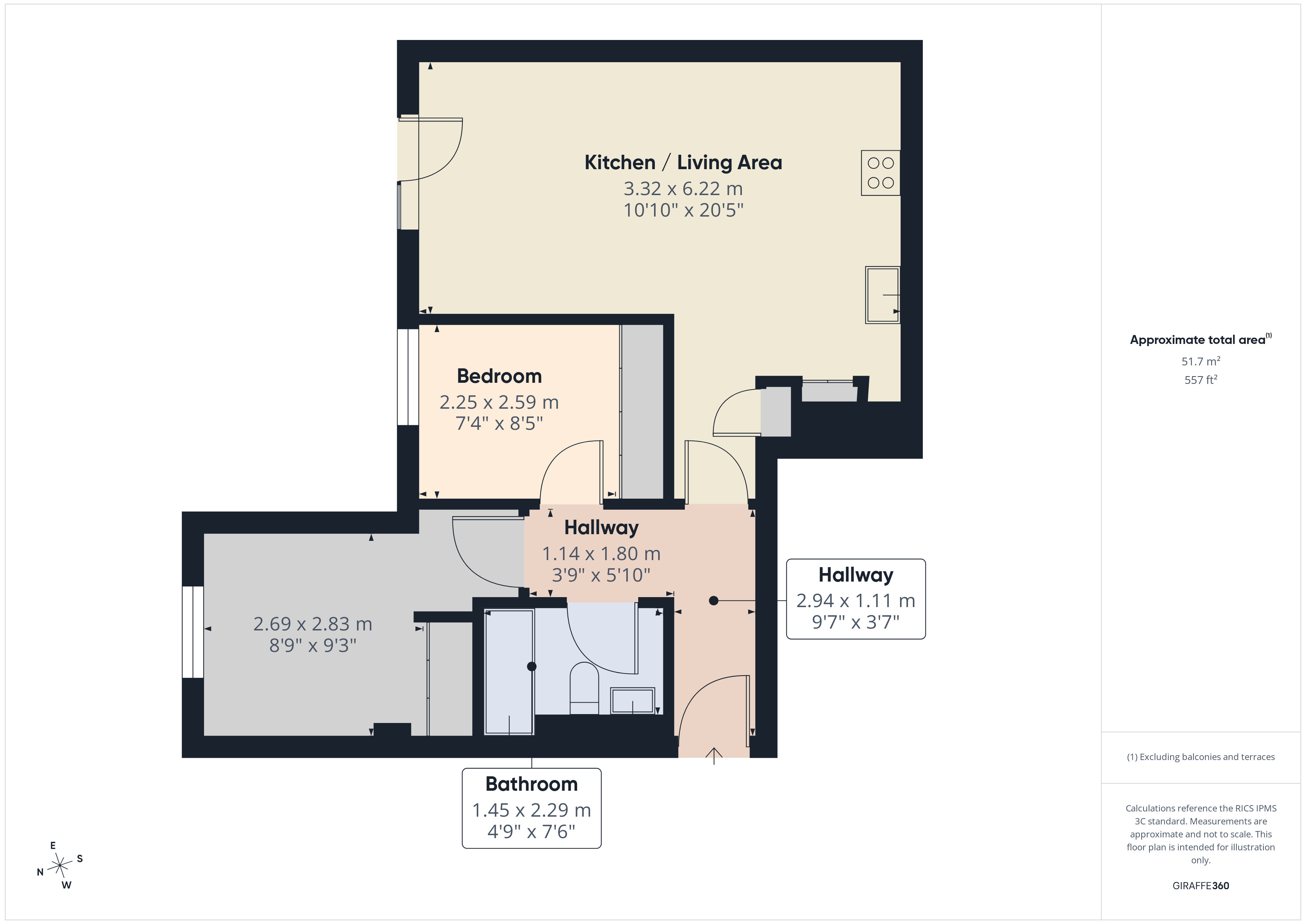 Flat 7, Insignia Court 91-93,, Church Road, Surrey floorplan