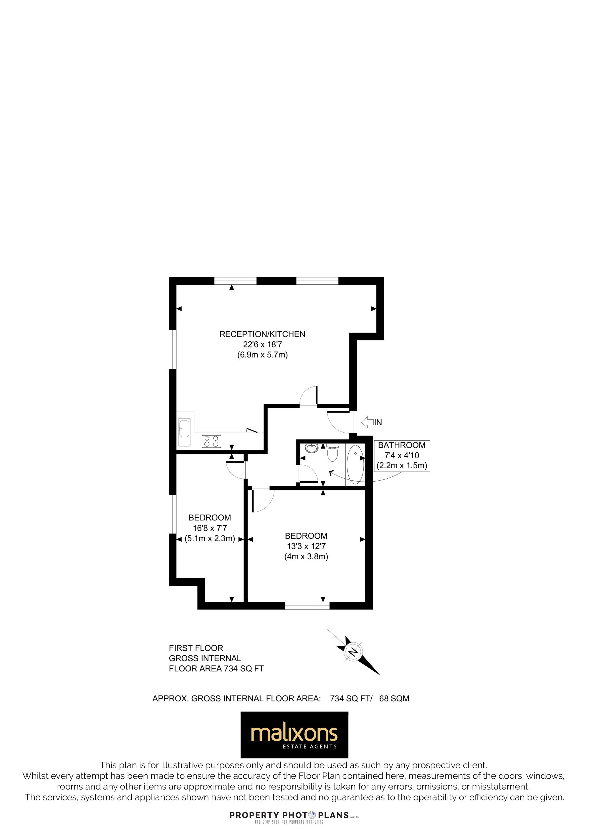 Flat 8, Burkitt House, Thornton Heath floorplan